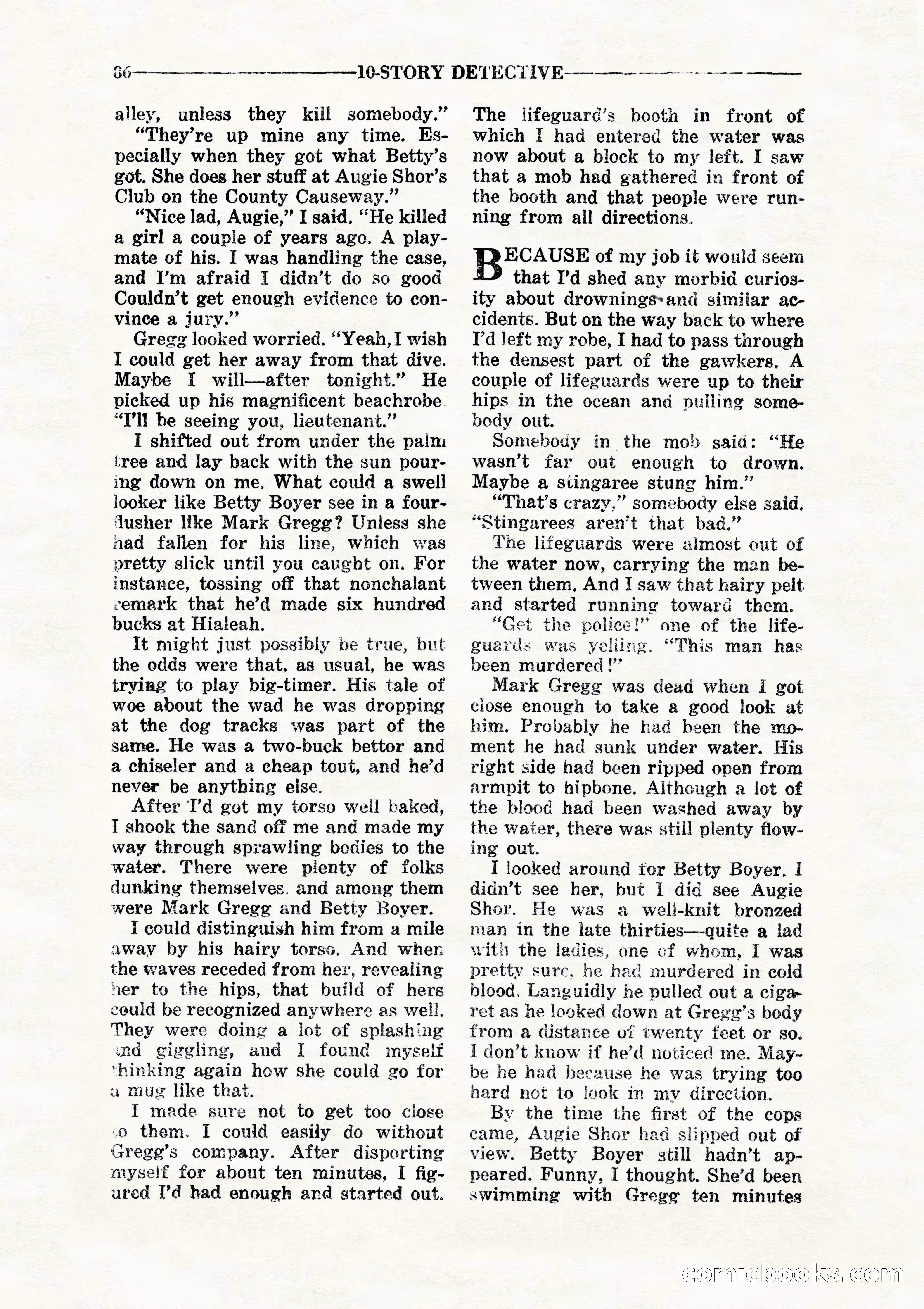 10 Story Detective, July 1942 — page 88: Pulp Fiction, 1942