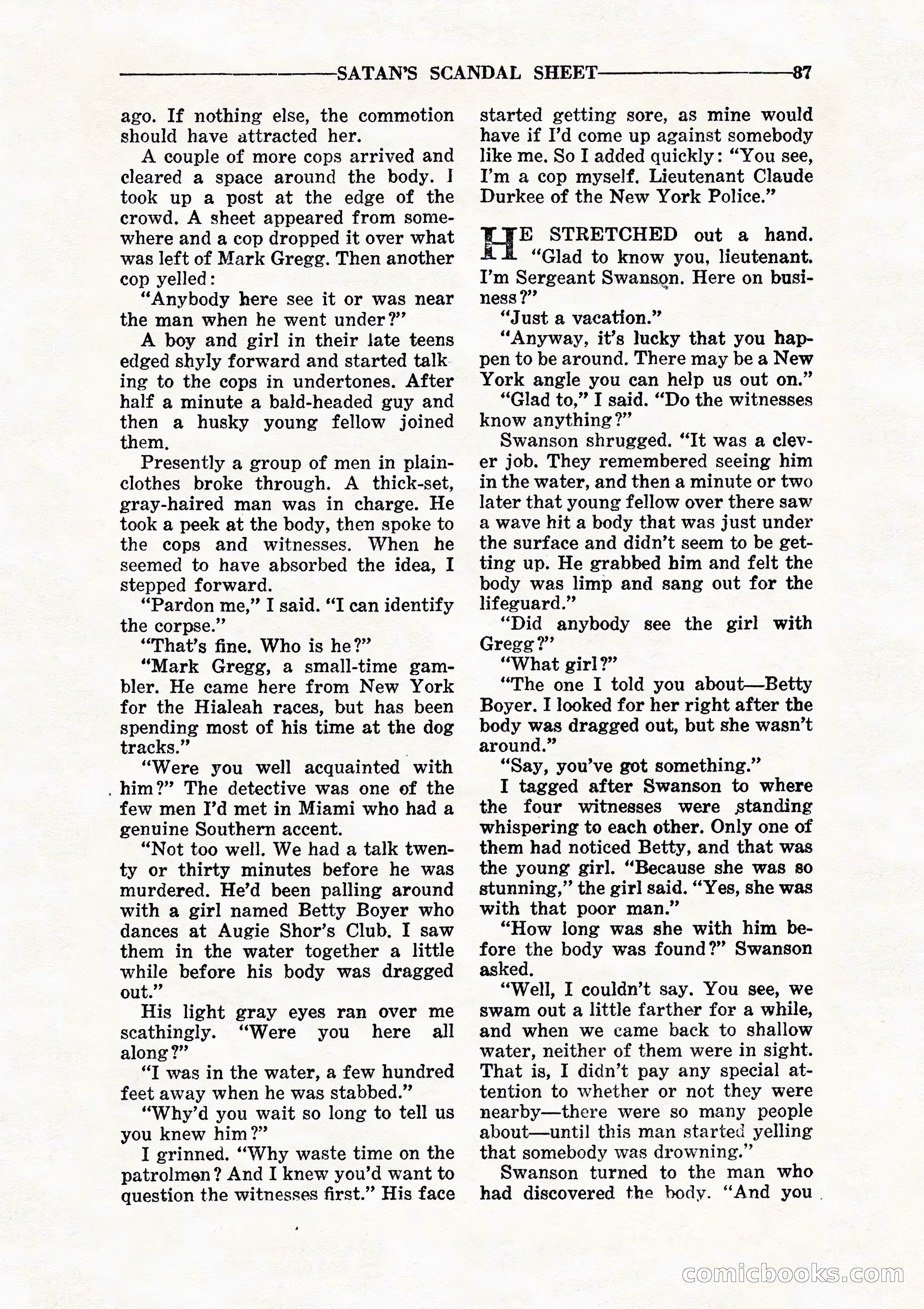 10 Story Detective, July 1942 — page 89: Pulp Fiction, 1942