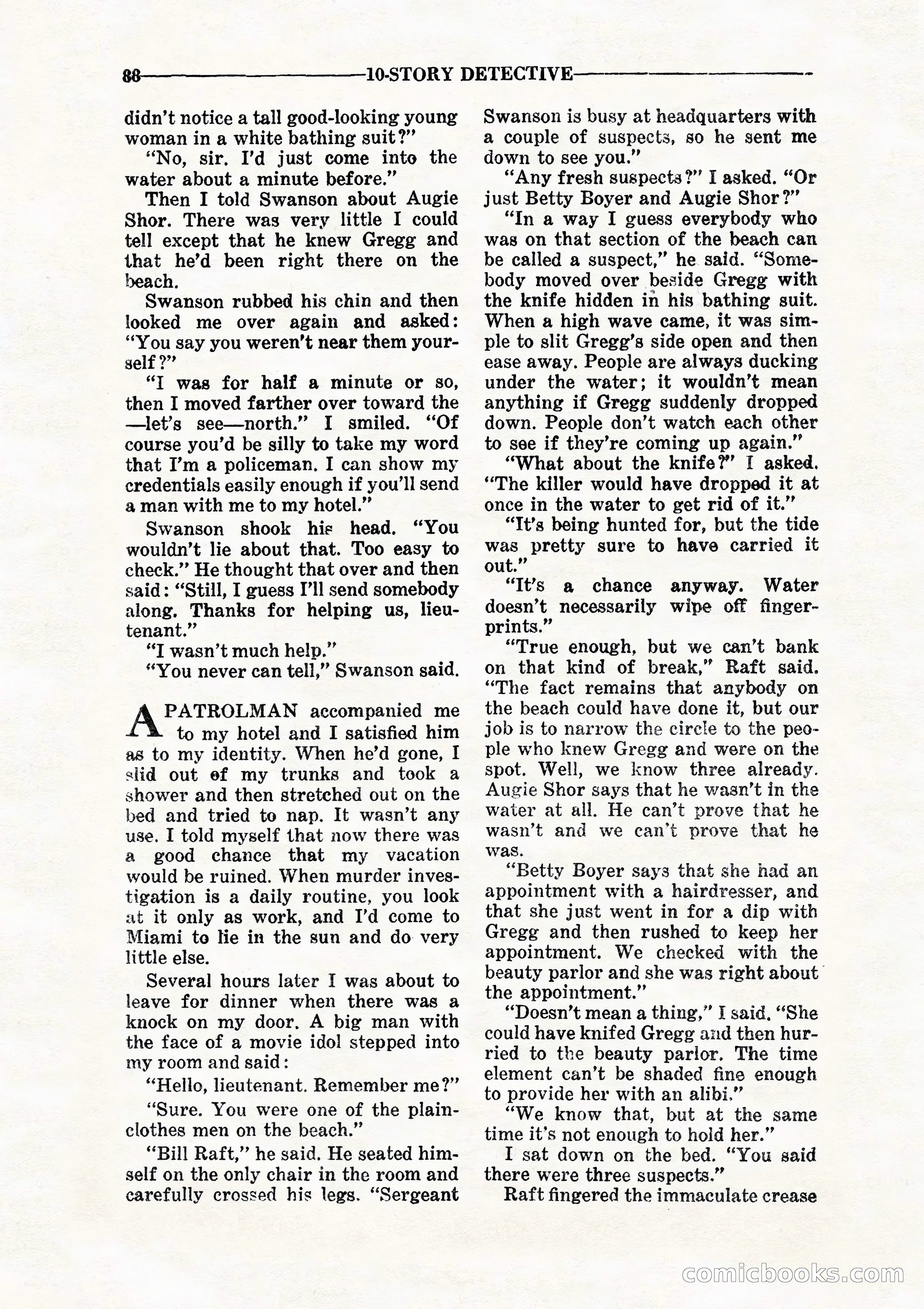 10 Story Detective, July 1942 — page 90: Pulp Fiction, 1942