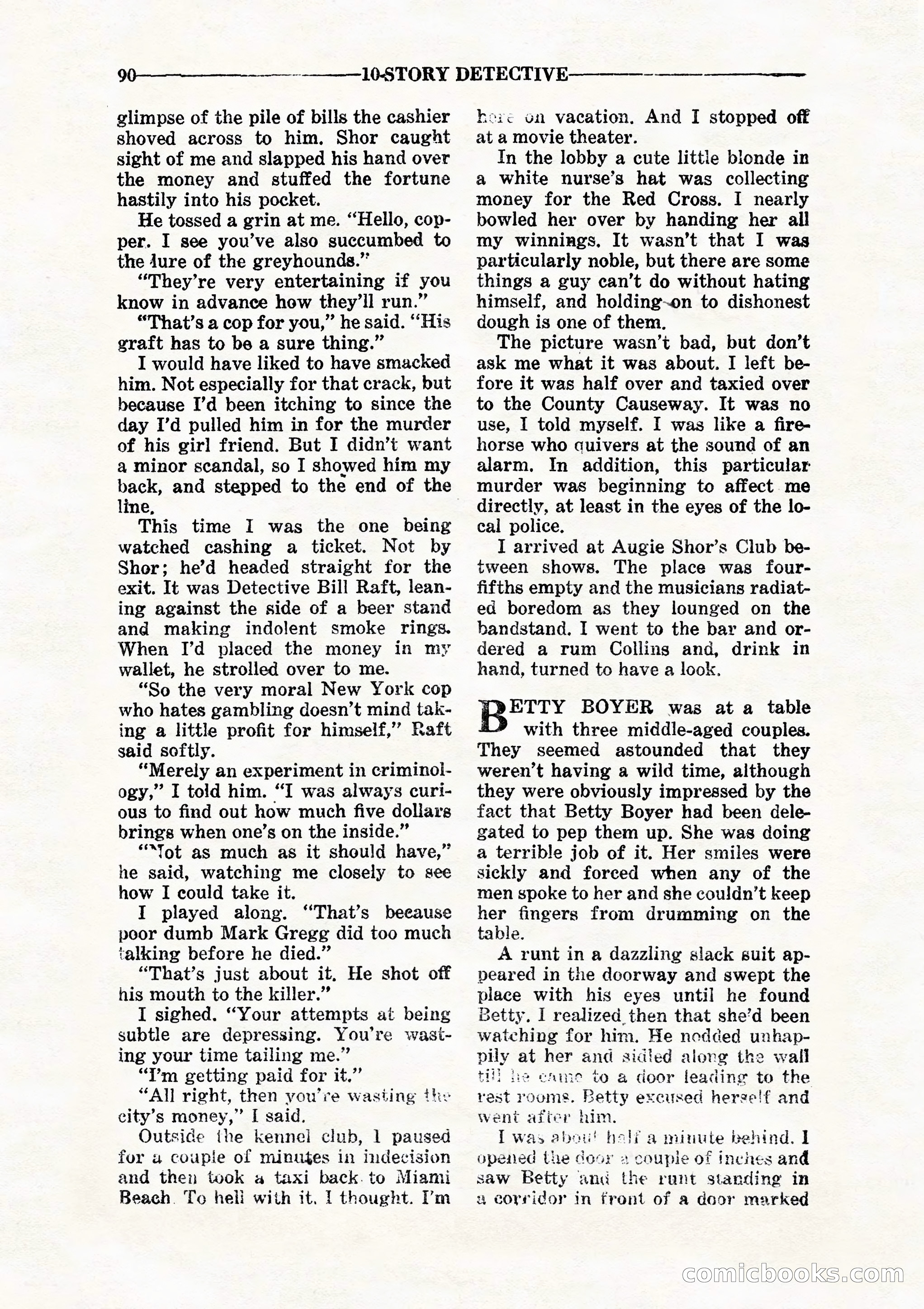 10 Story Detective, July 1942 — page 92: Pulp Fiction, 1942