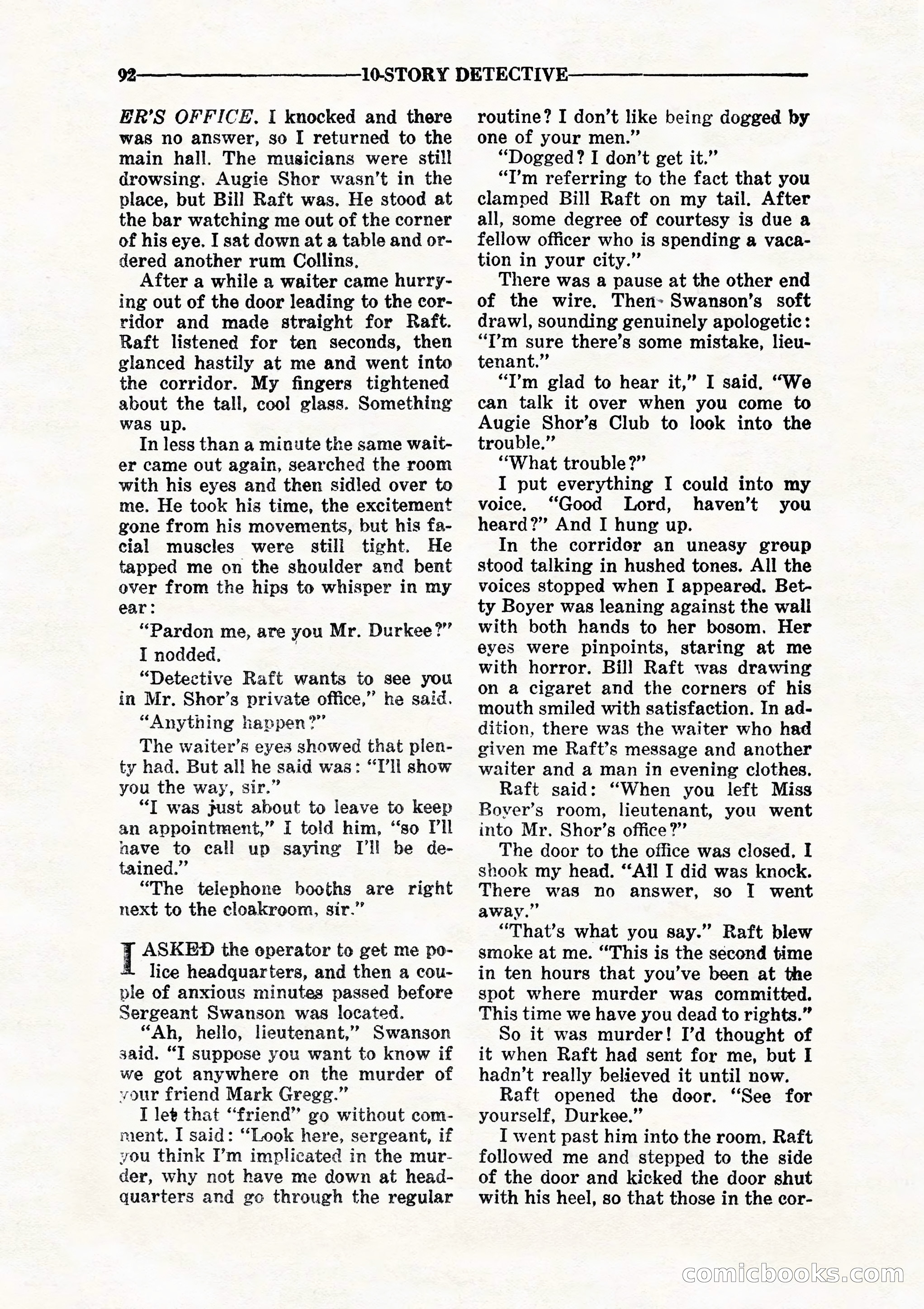 10 Story Detective, July 1942 — page 94: Pulp Fiction, 1942
