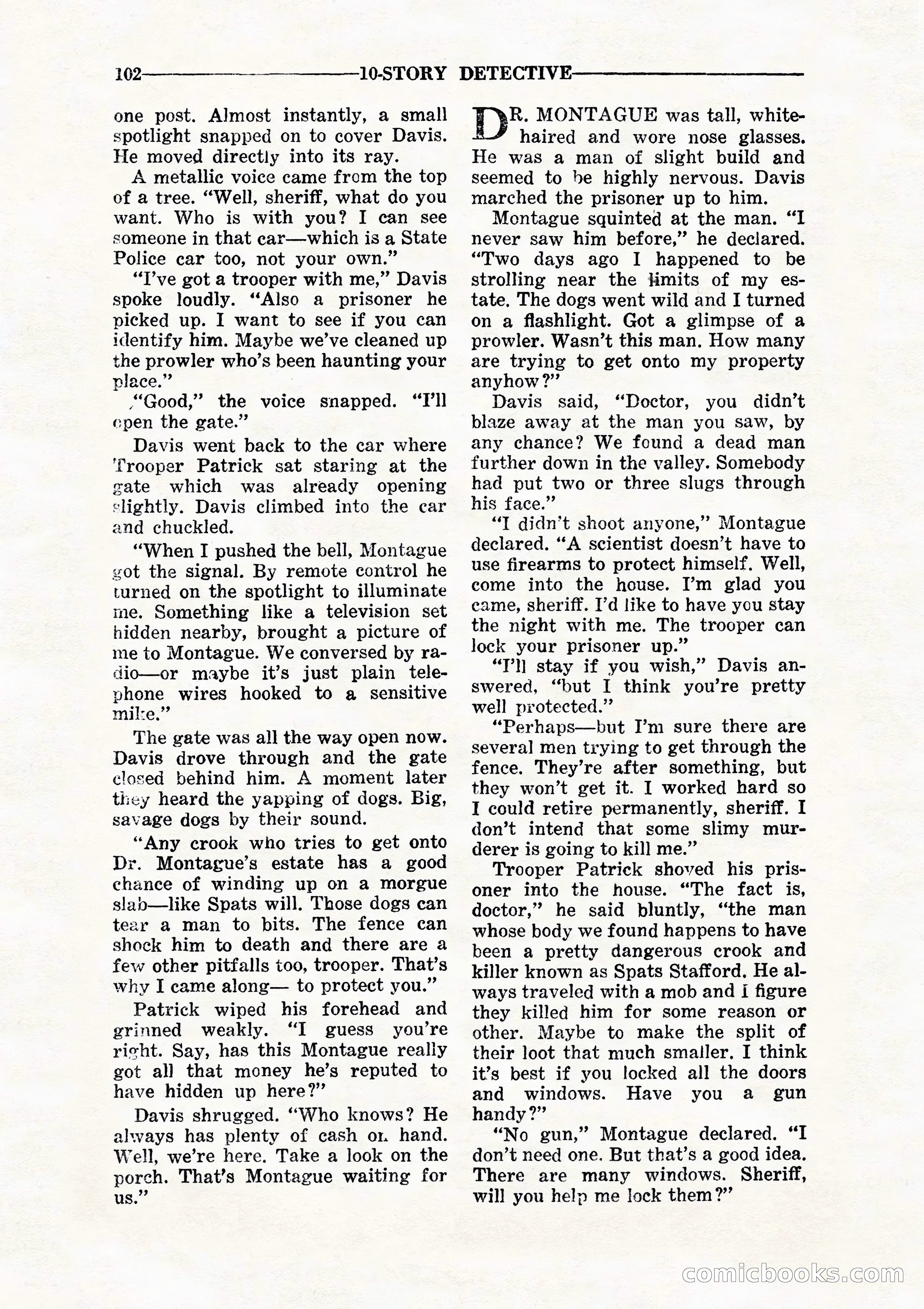 10 Story Detective, July 1942 — page 104: Pulp Fiction, 1942