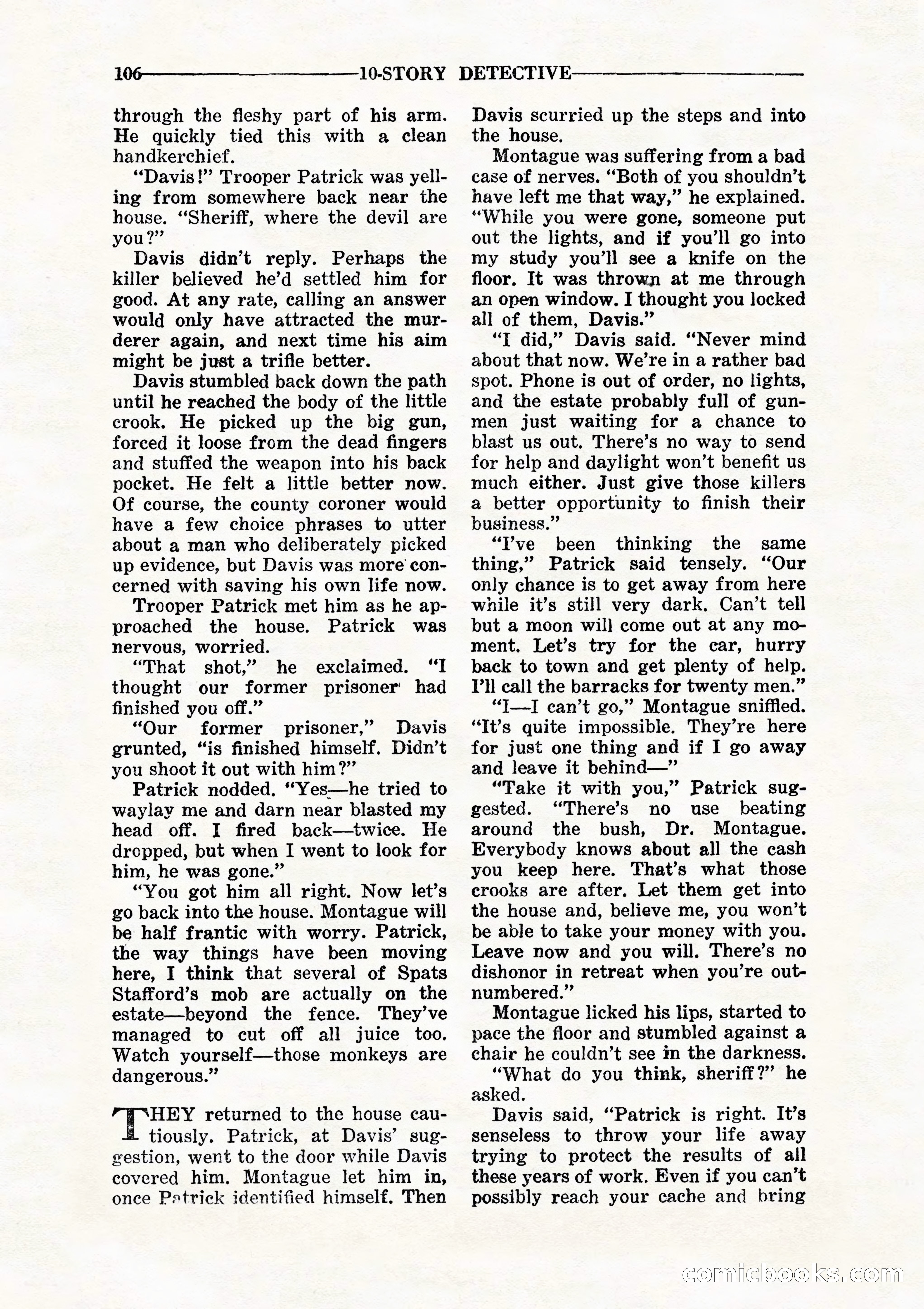 10 Story Detective, July 1942 — page 108: Pulp Fiction, 1942