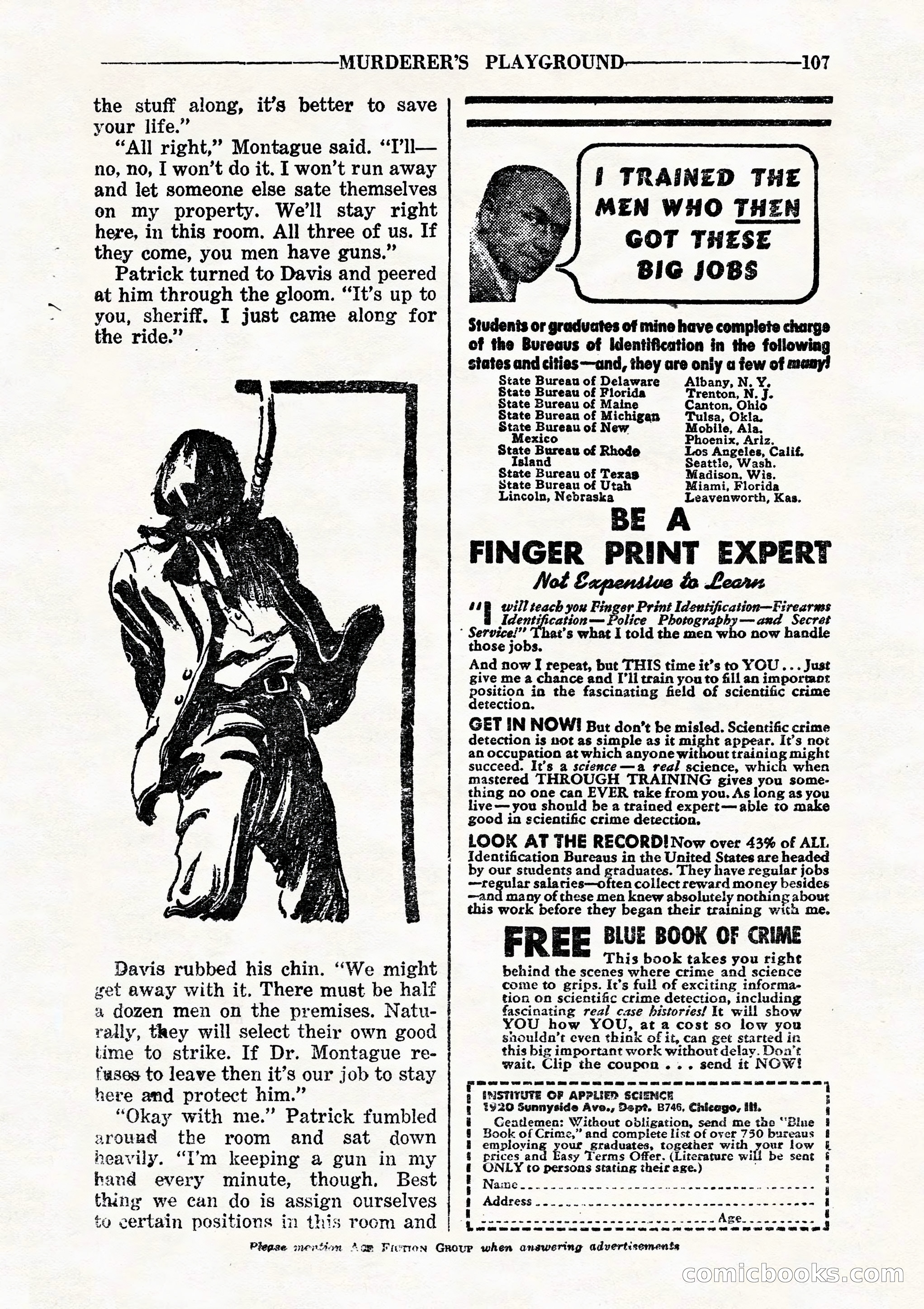 10 Story Detective, July 1942 — page 109: Pulp Fiction, 1942