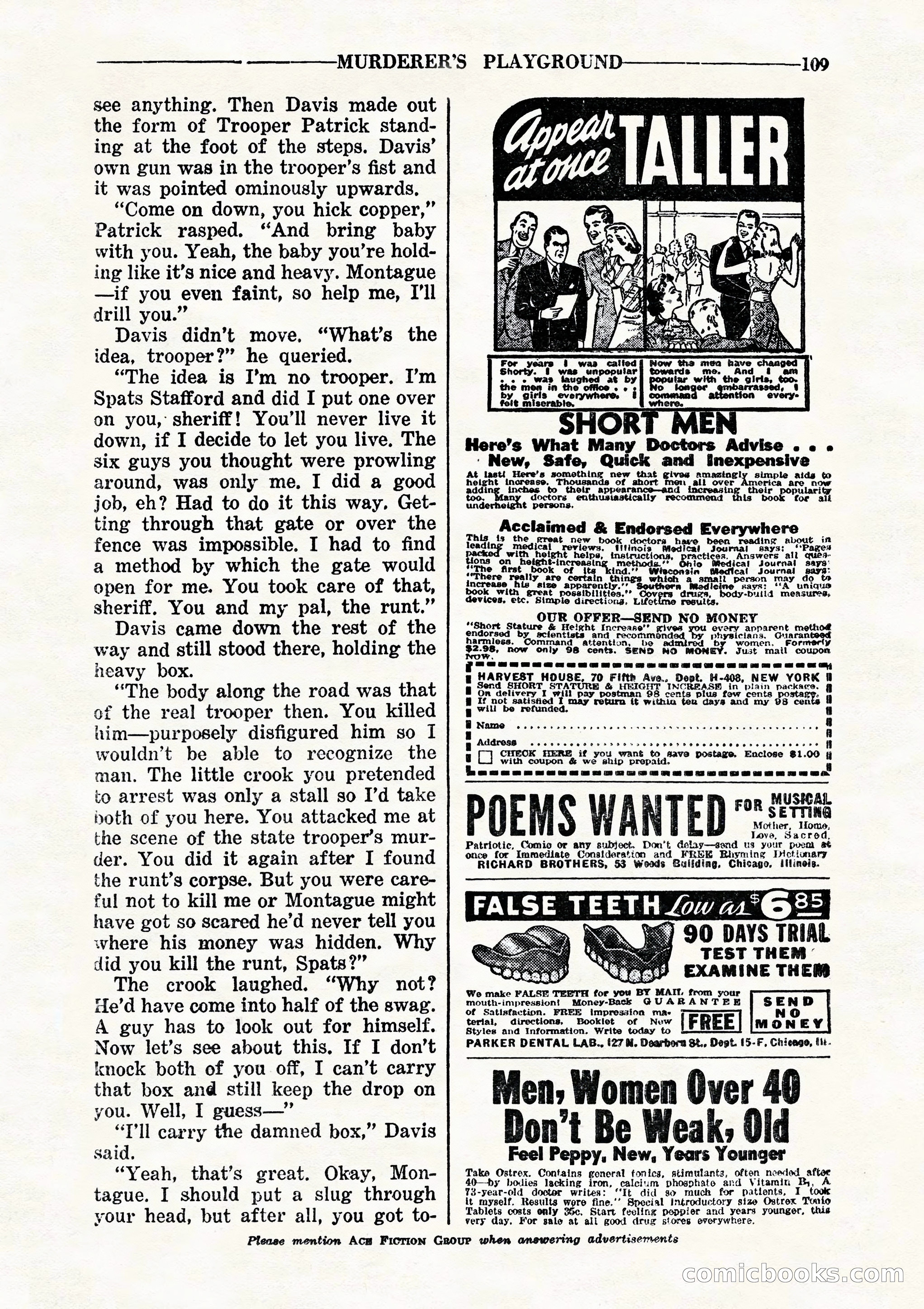 10 Story Detective, July 1942 — page 111: Pulp Fiction, 1942