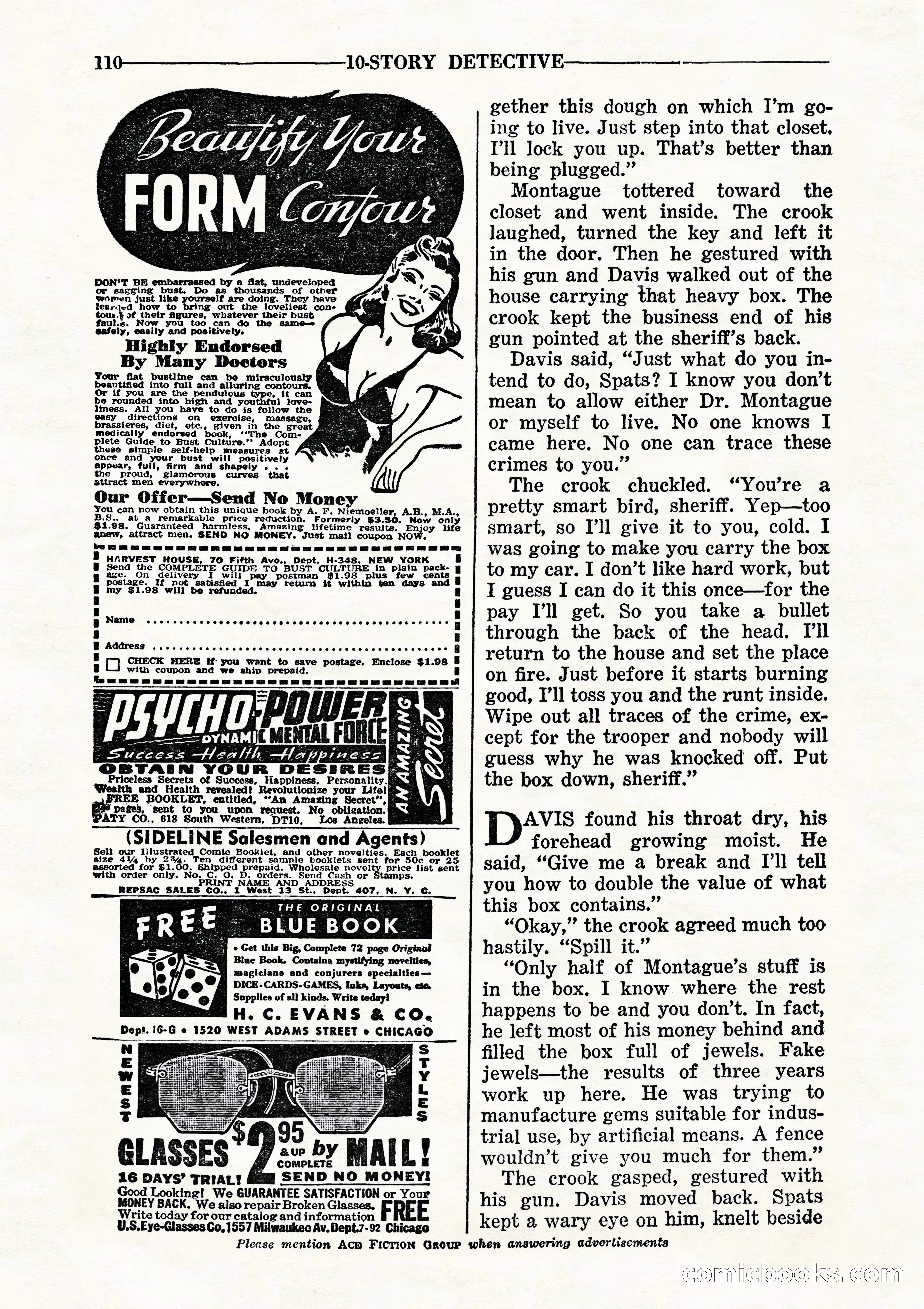 10 Story Detective, July 1942 — page 112: Pulp Fiction, 1942