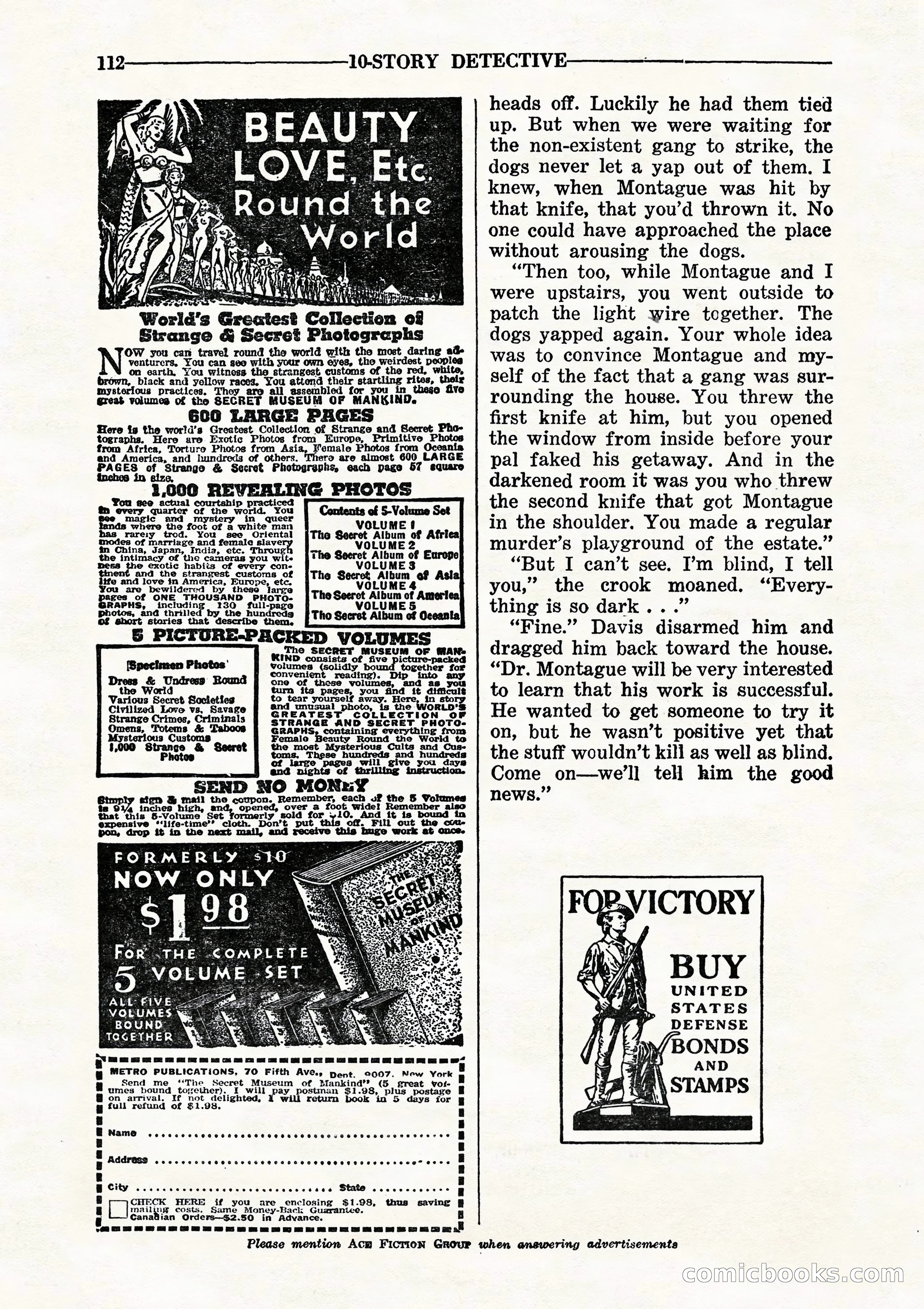 10 Story Detective, July 1942 — page 114: Pulp Fiction, 1942