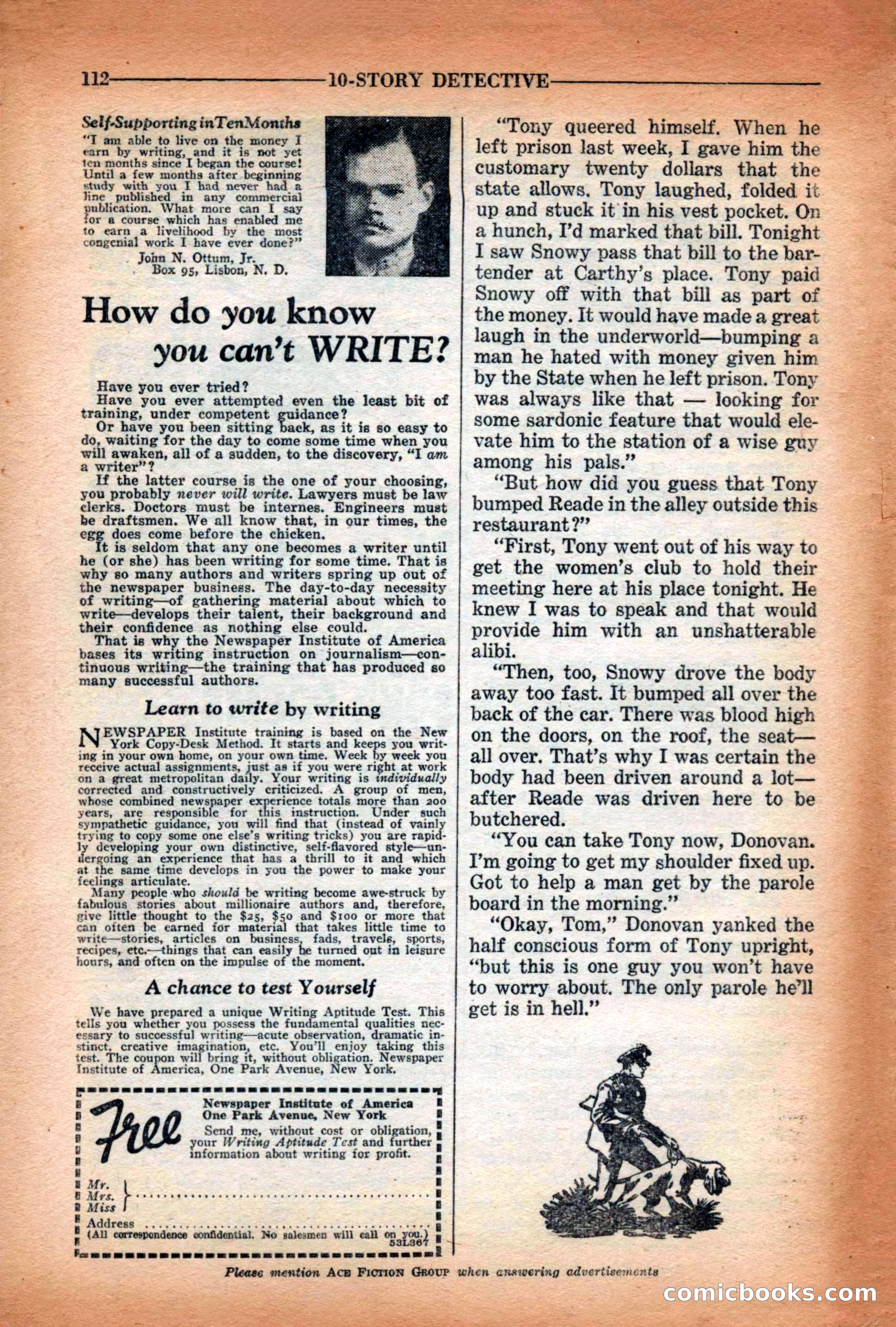 10-Story Detective Magazine Cover — page 114: Pulp Fiction, 1938