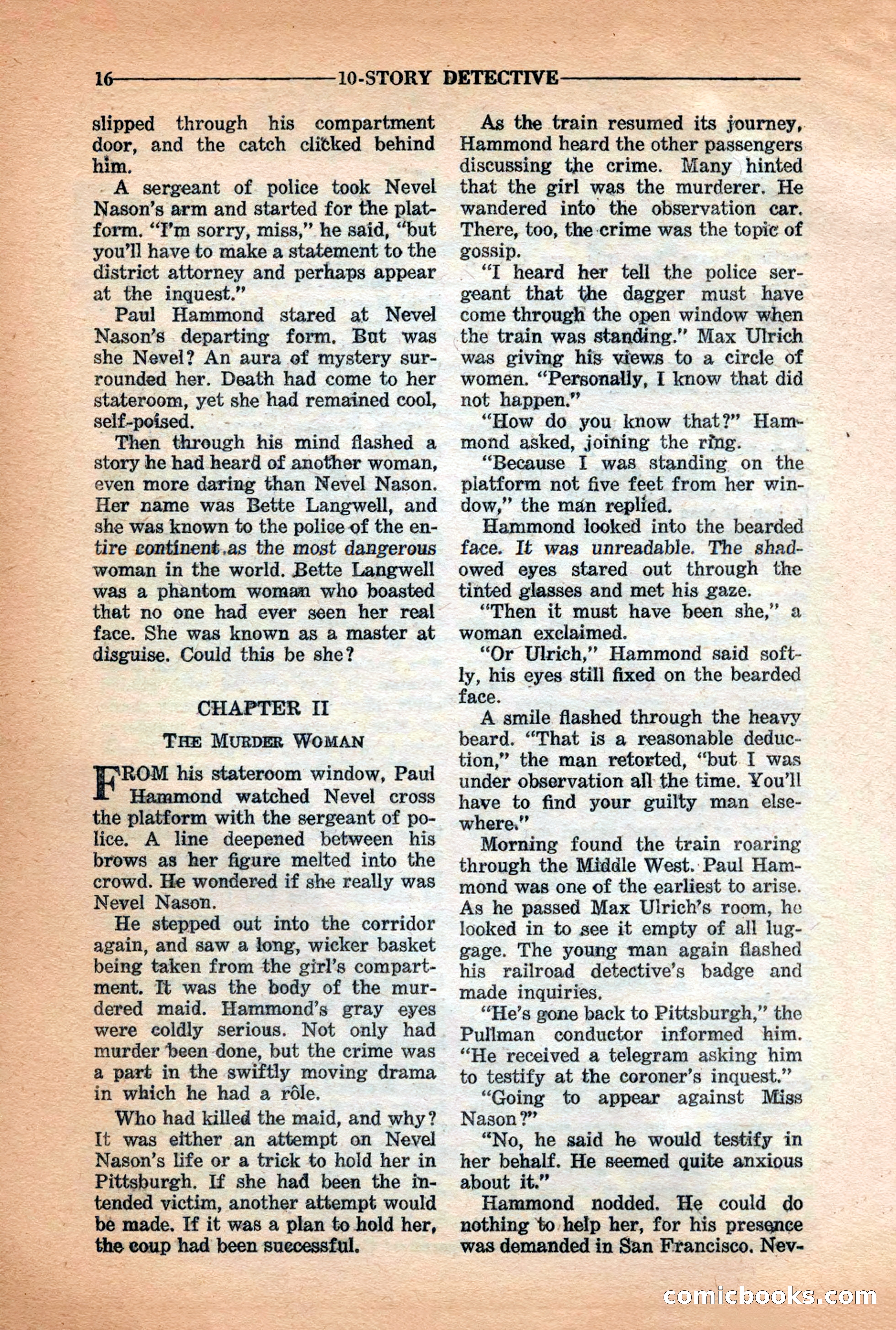 10-Story Detective Magazine Cover — page 18: Pulp Fiction, 1938