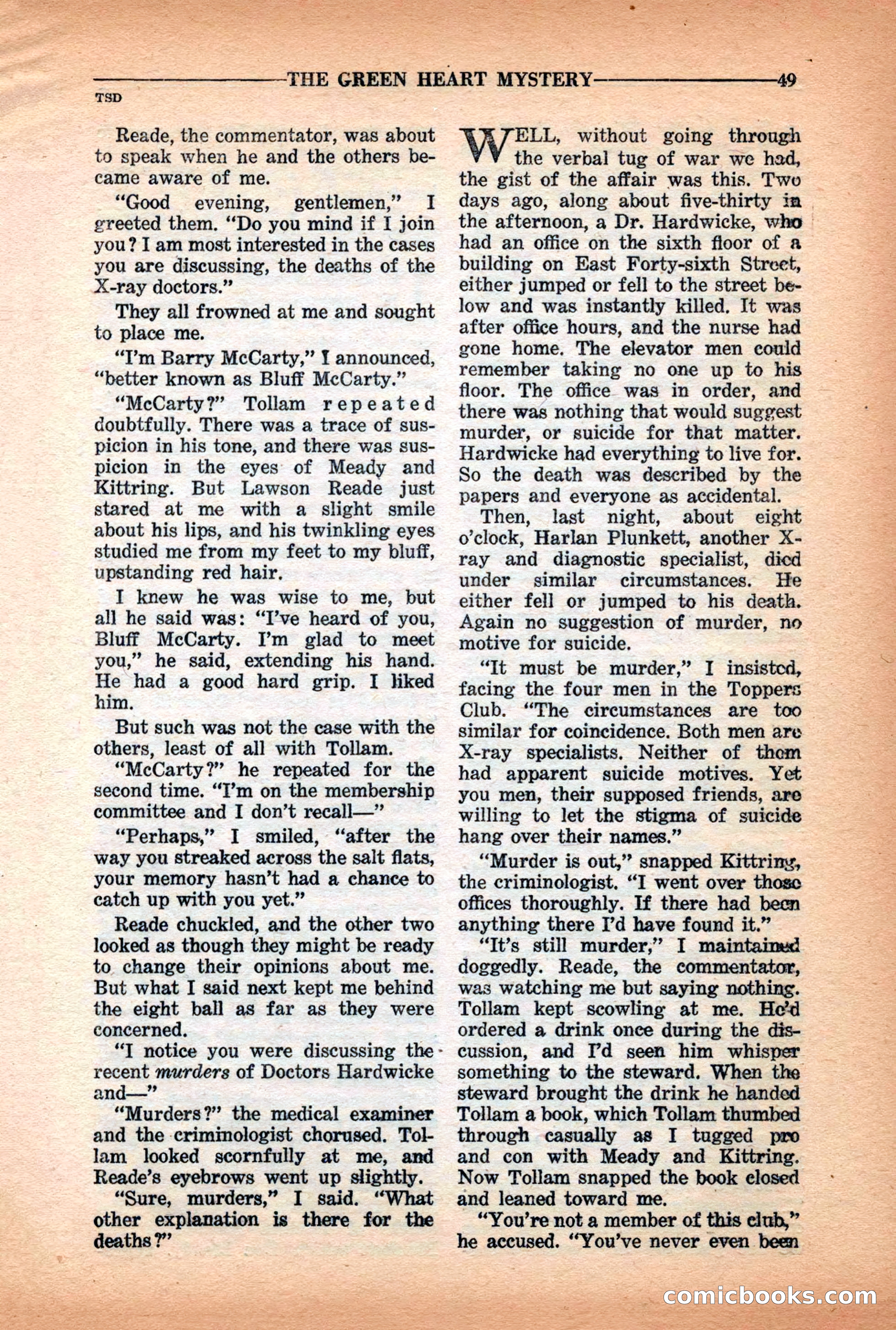 10-Story Detective Magazine Cover — page 51: Pulp Fiction, 1938