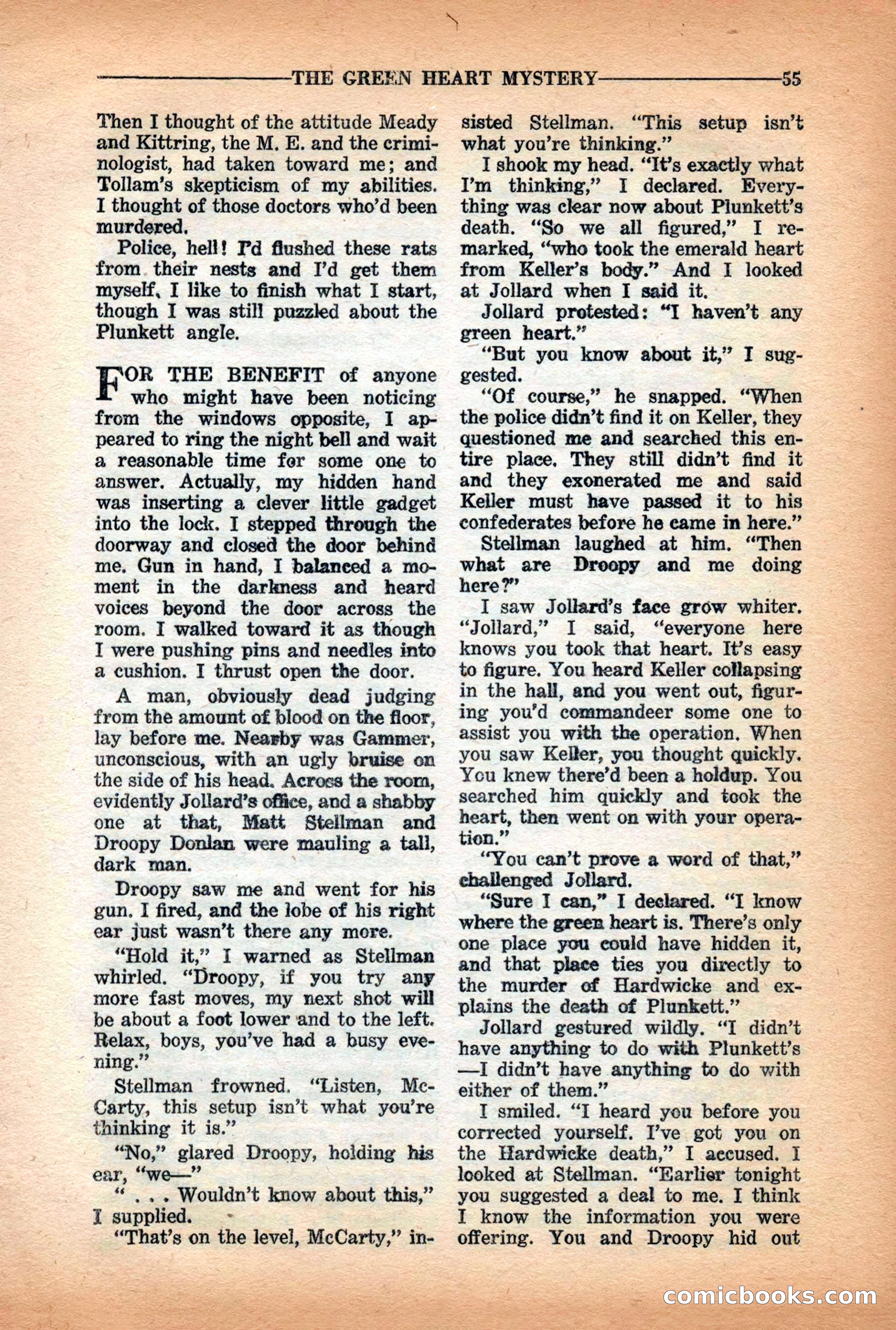 10-Story Detective Magazine Cover — page 57: Pulp Fiction, 1938