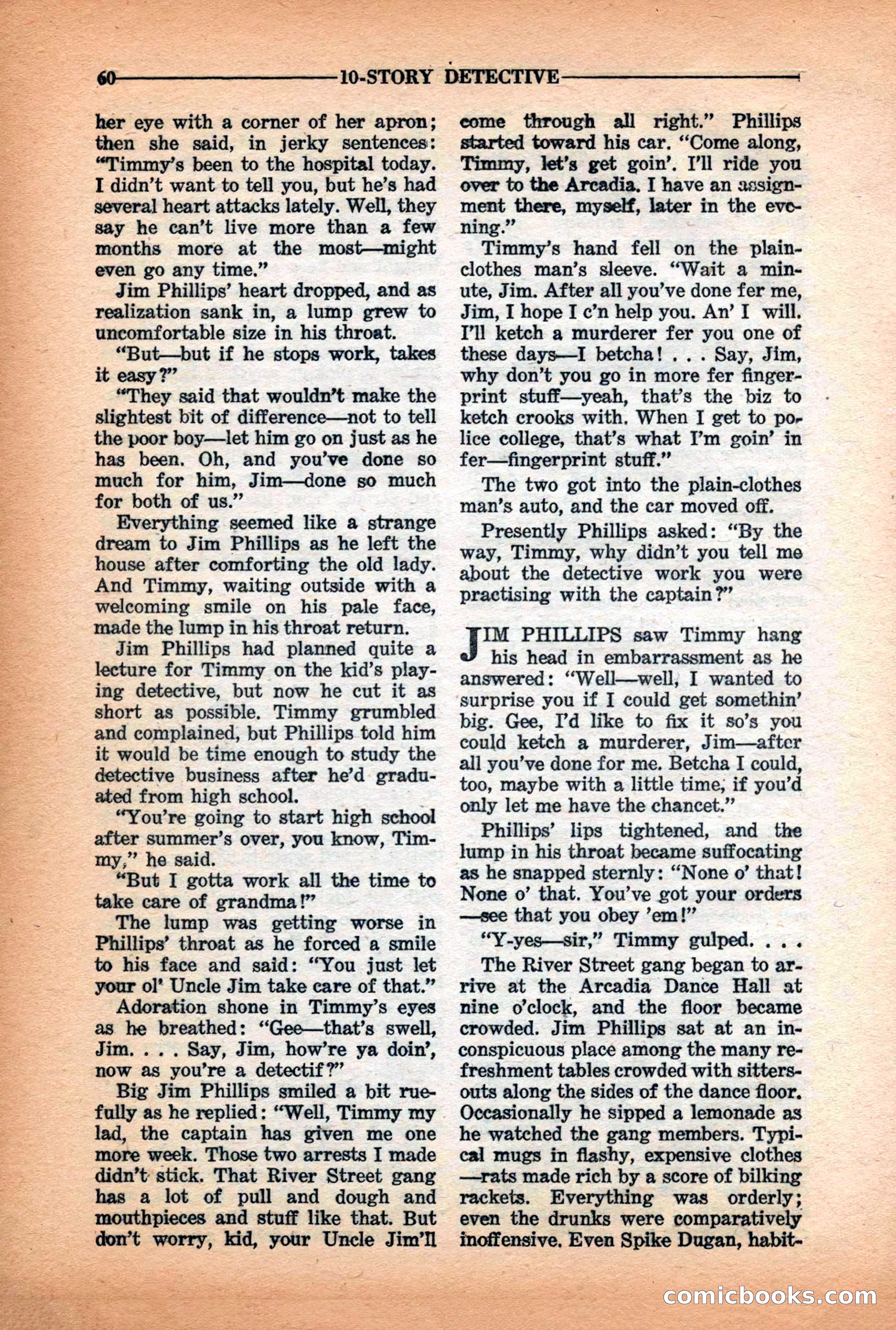10-Story Detective Magazine Cover — page 62: Pulp Fiction, 1938