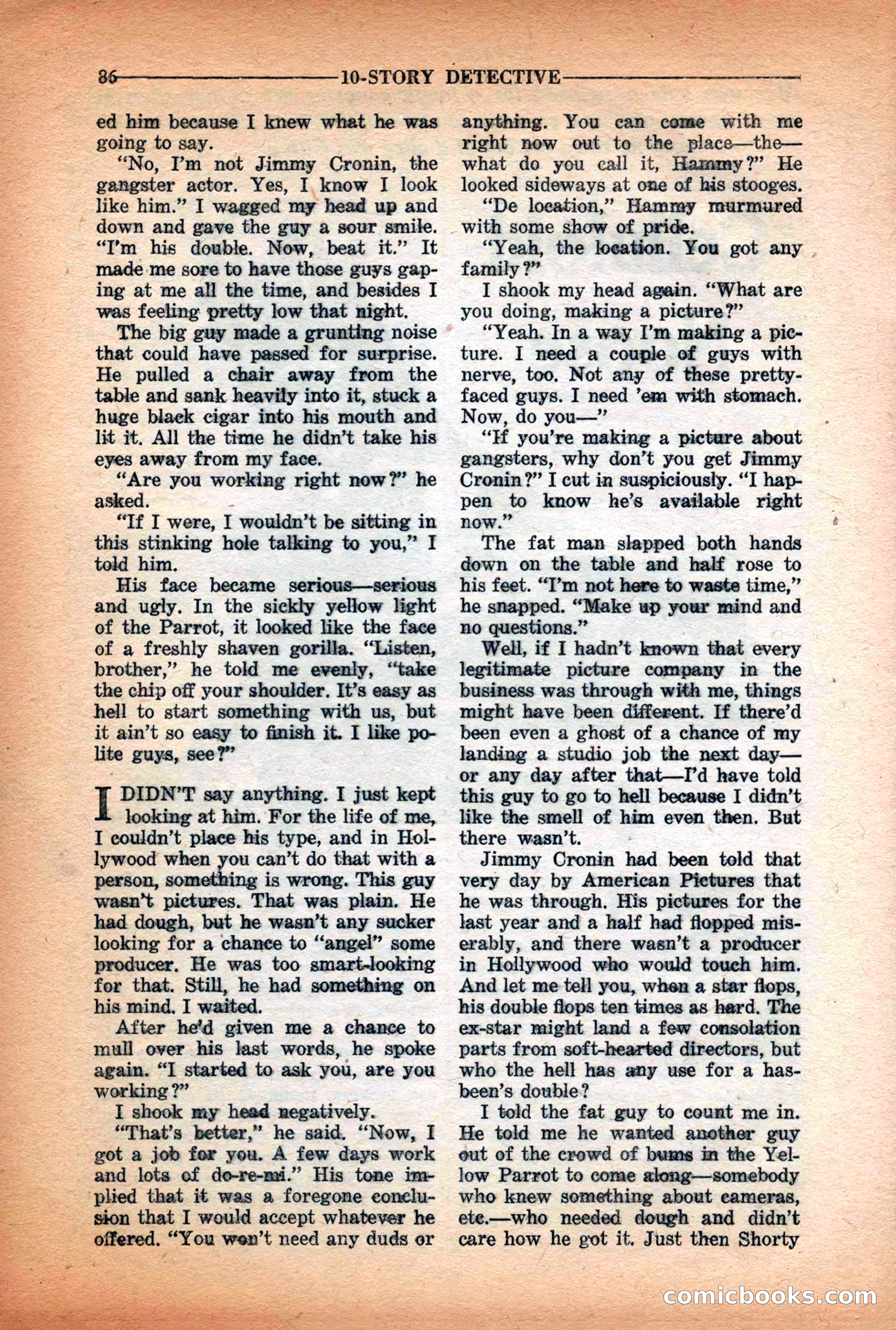 10-Story Detective Magazine Cover — page 88: Pulp Fiction, 1938