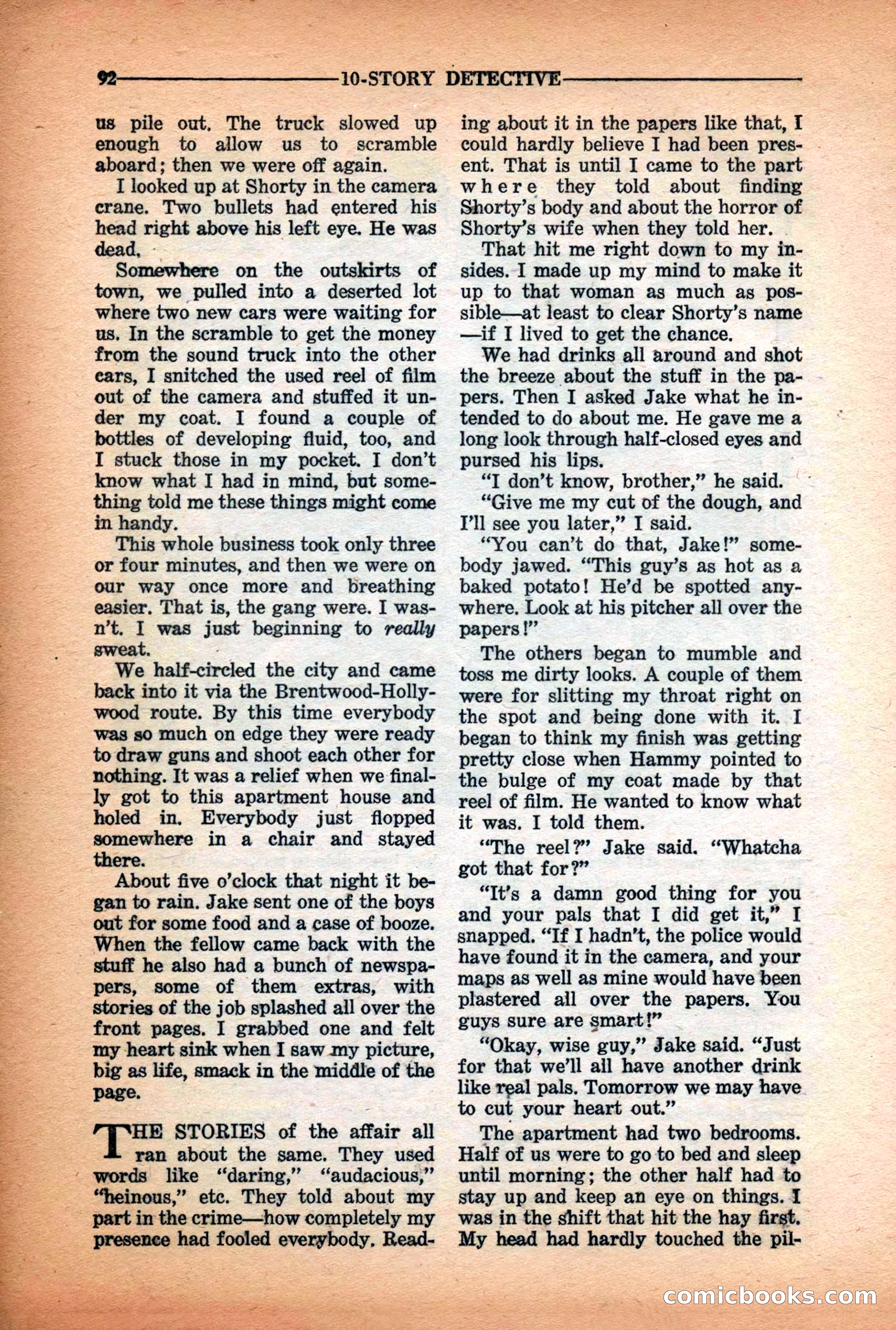 10-Story Detective Magazine Cover — page 94: Pulp Fiction, 1938