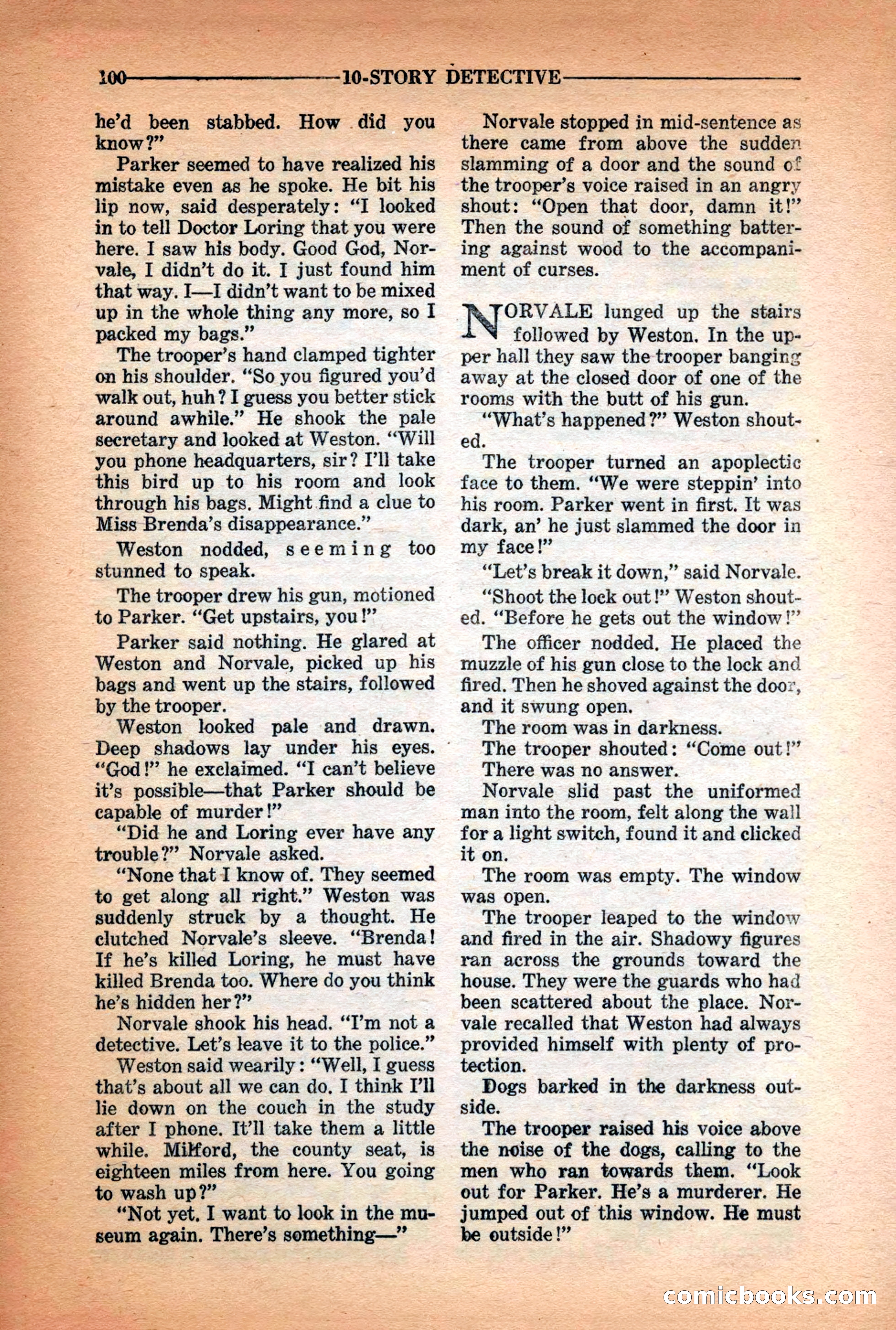 10-Story Detective Magazine Cover — page 102: Pulp Fiction, 1938