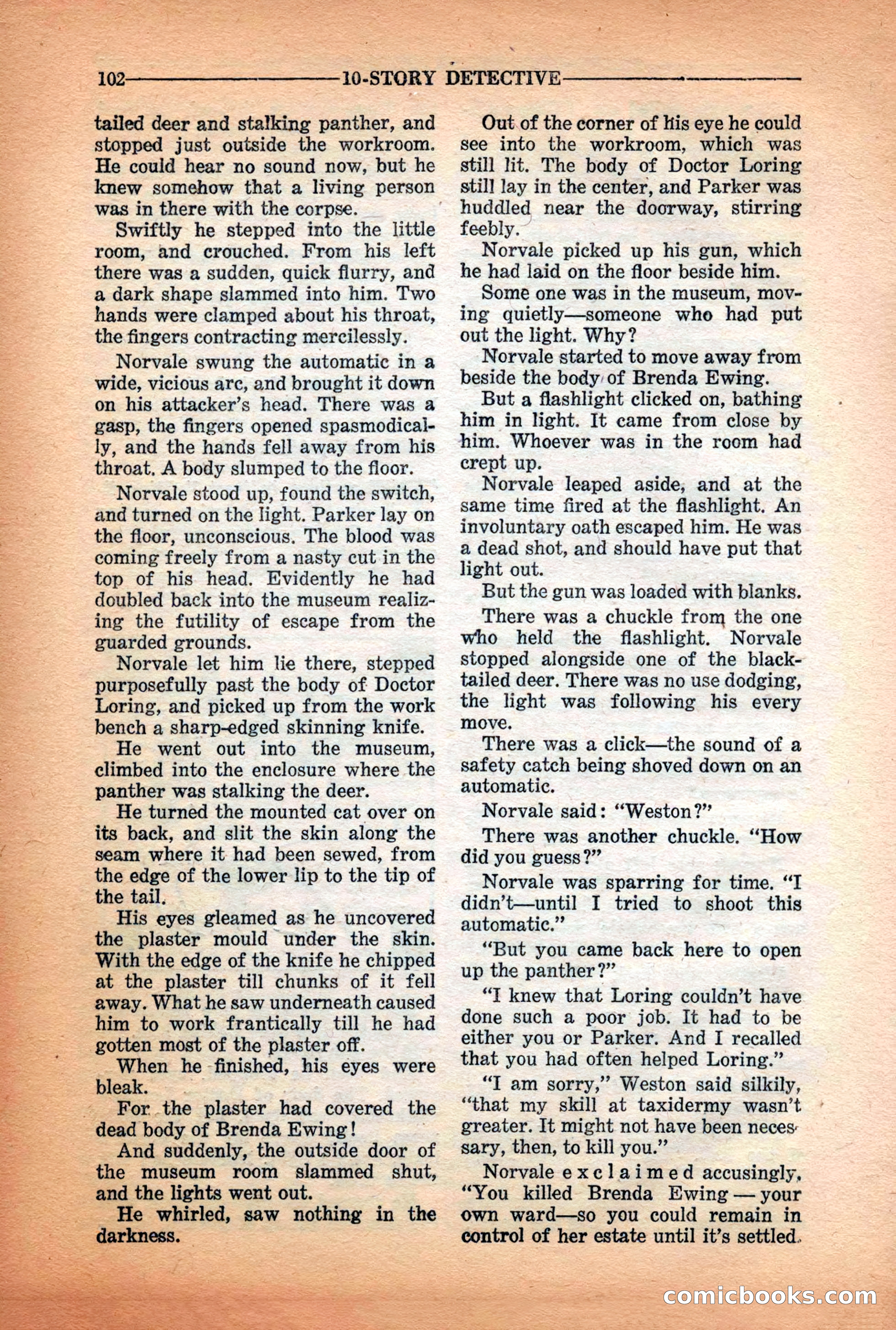 10-Story Detective Magazine Cover — page 104: Pulp Fiction, 1938
