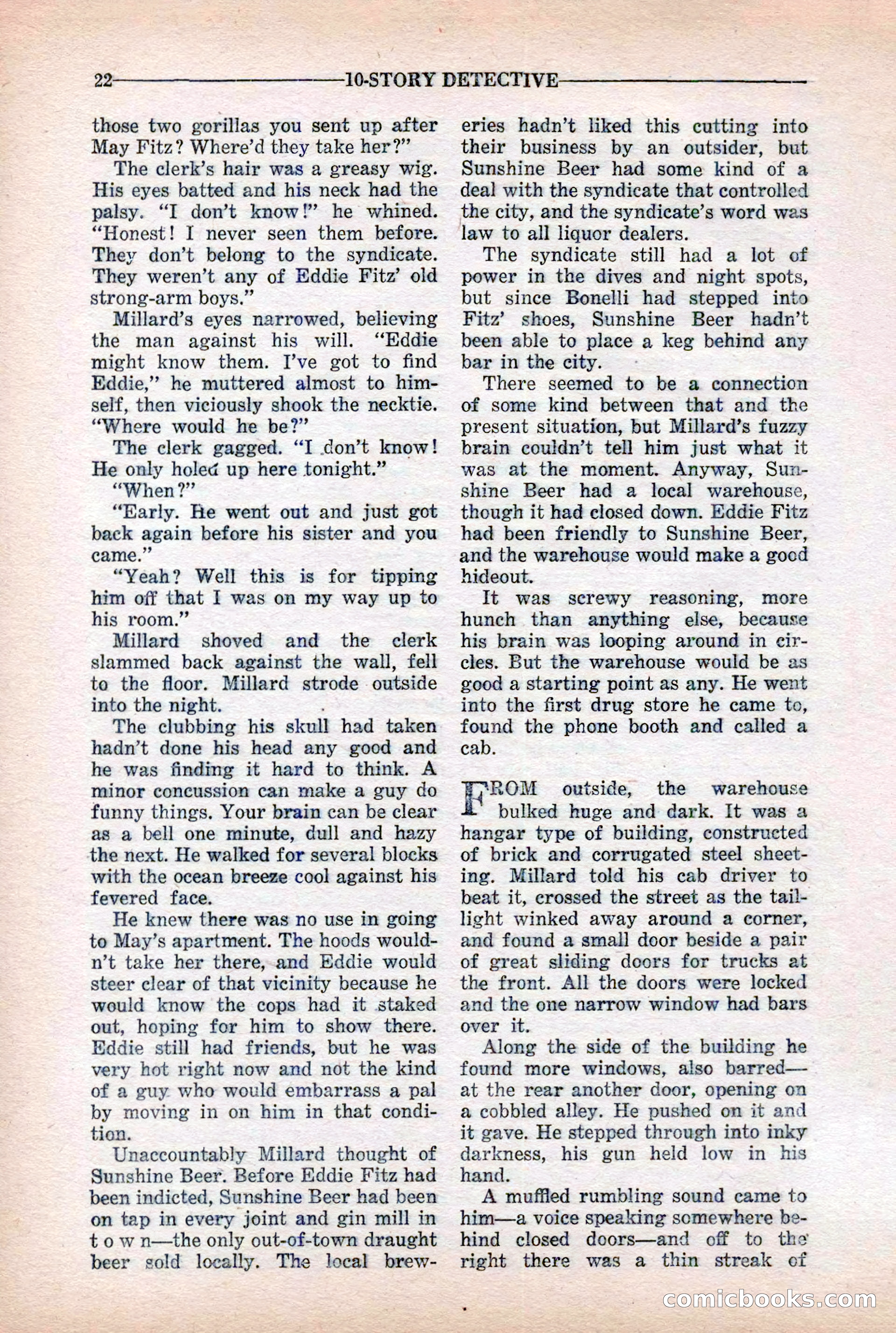 10-Story Detective Magazine Cover — page 24: Pulp Fiction, 1939