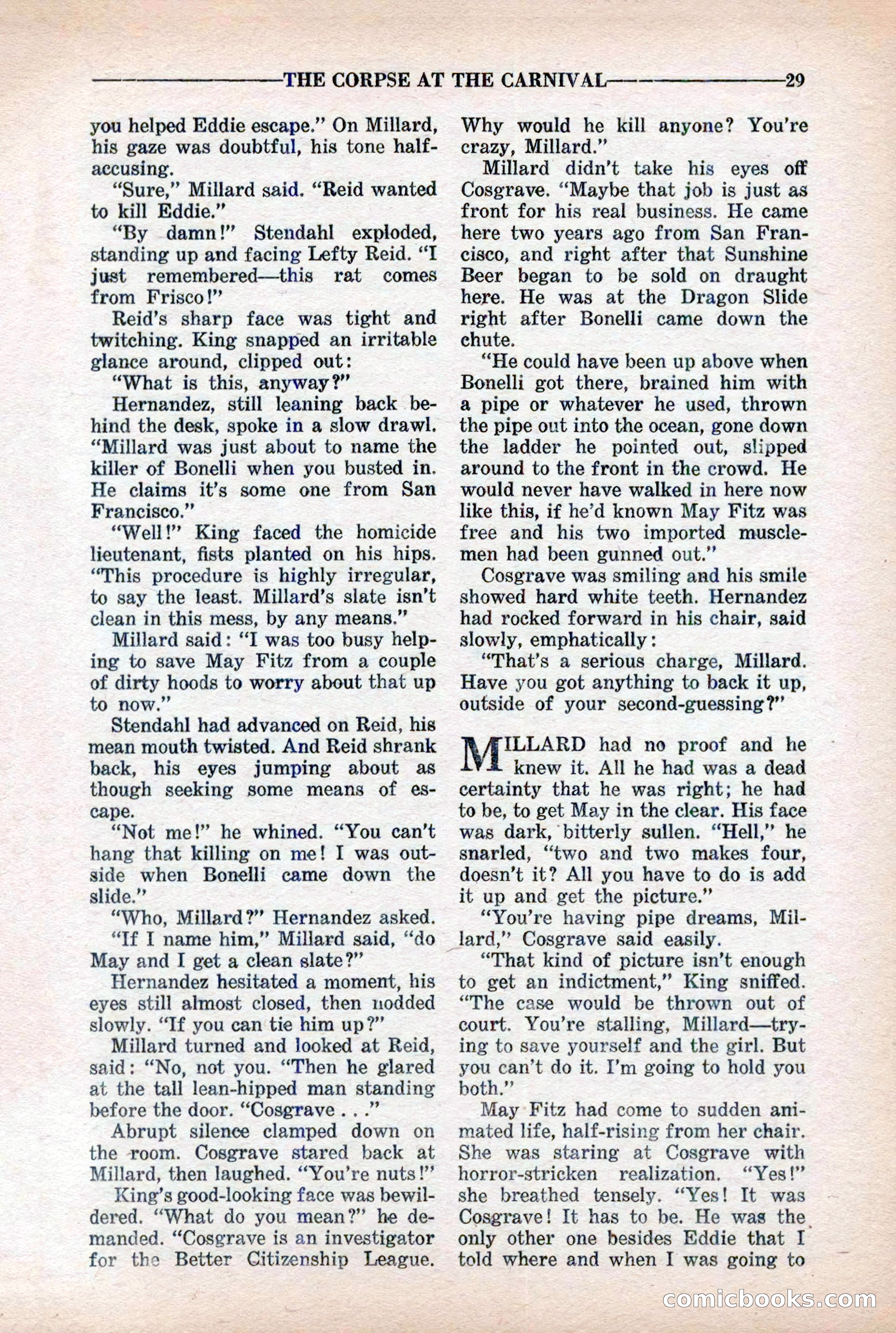 10-Story Detective Magazine Cover — page 31: Pulp Fiction, 1939