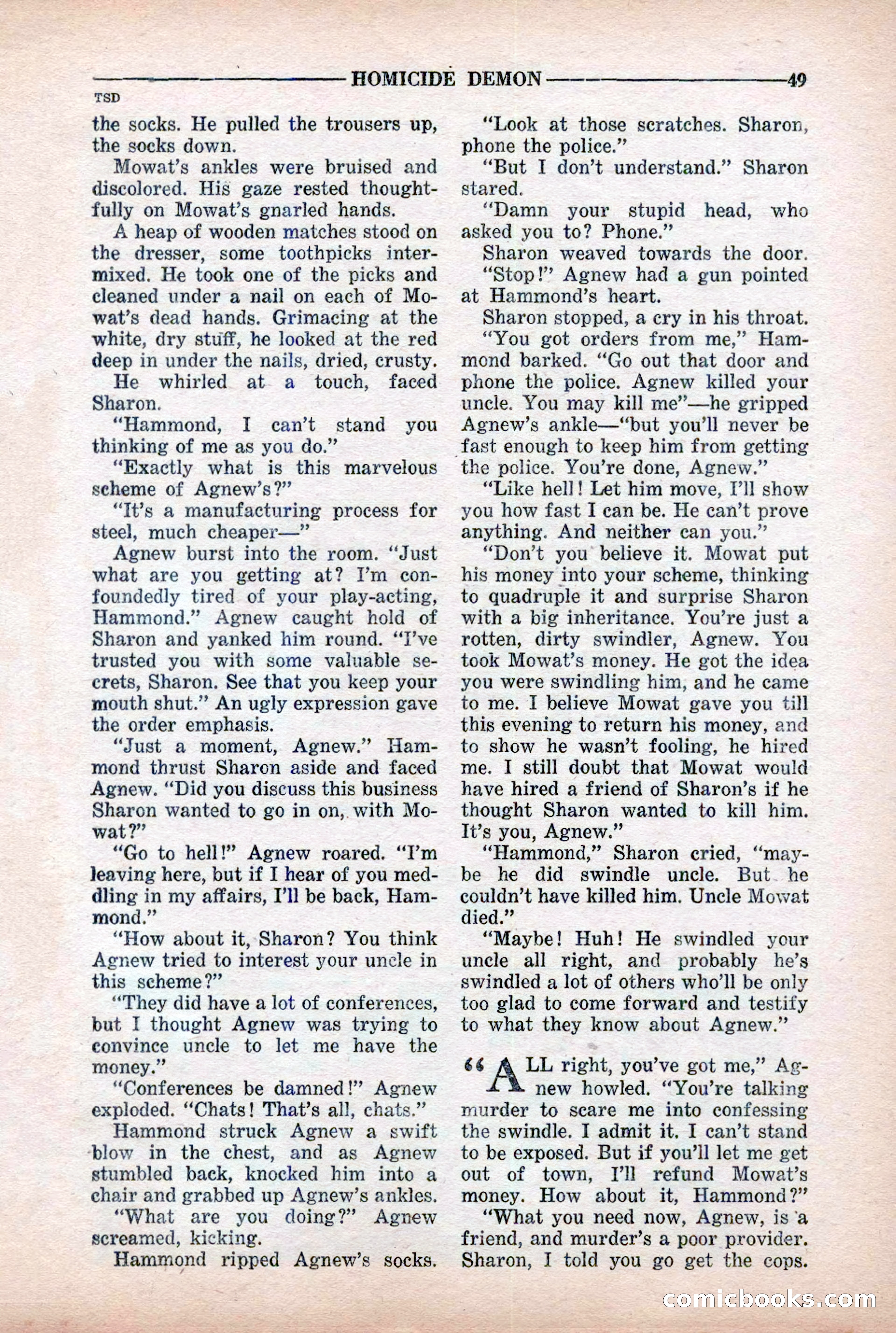 10-Story Detective Magazine Cover — page 51: Pulp Fiction, 1939