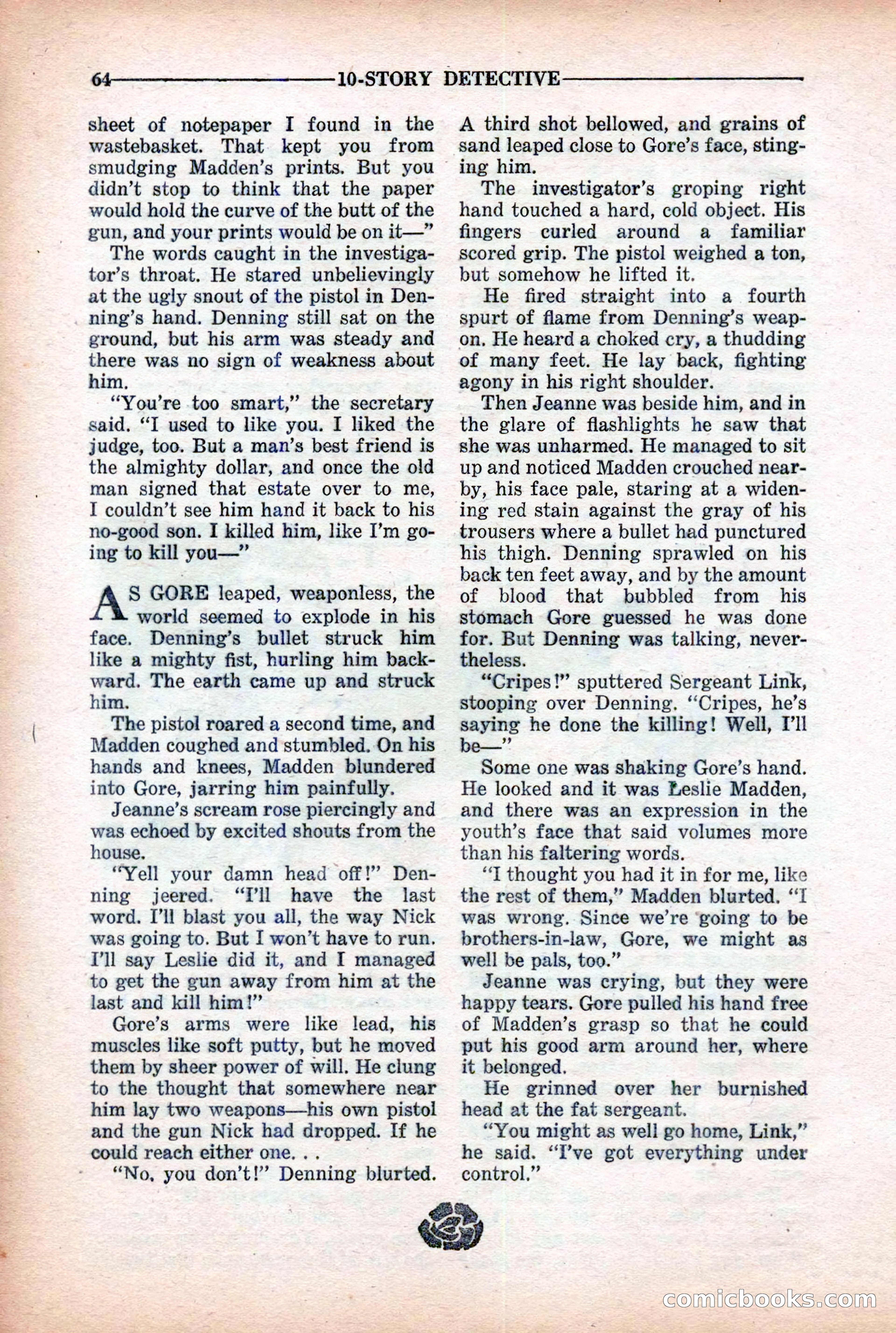 10-Story Detective Magazine Cover — page 66: Pulp Fiction, 1939