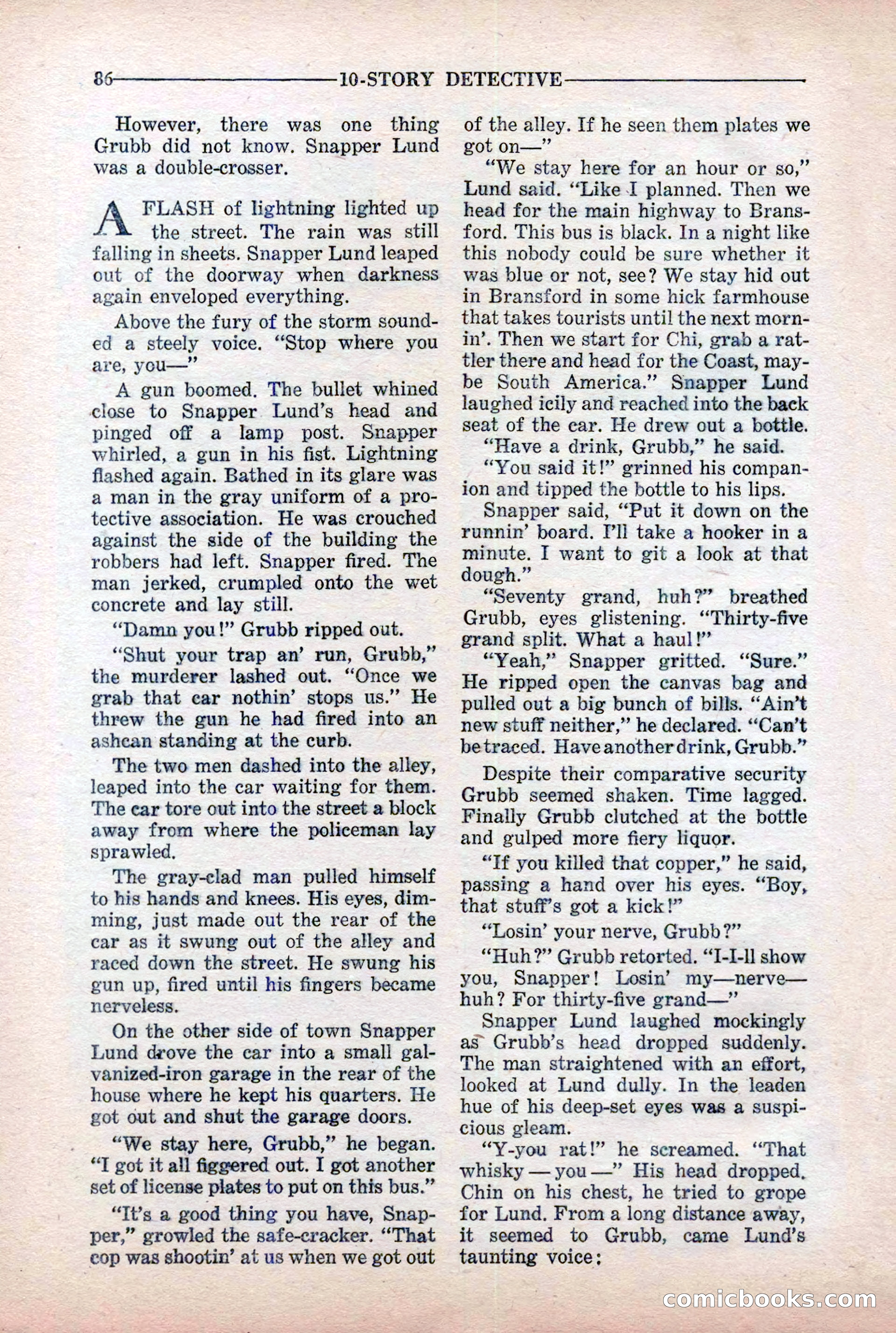 10-Story Detective Magazine Cover — page 88: Pulp Fiction, 1939