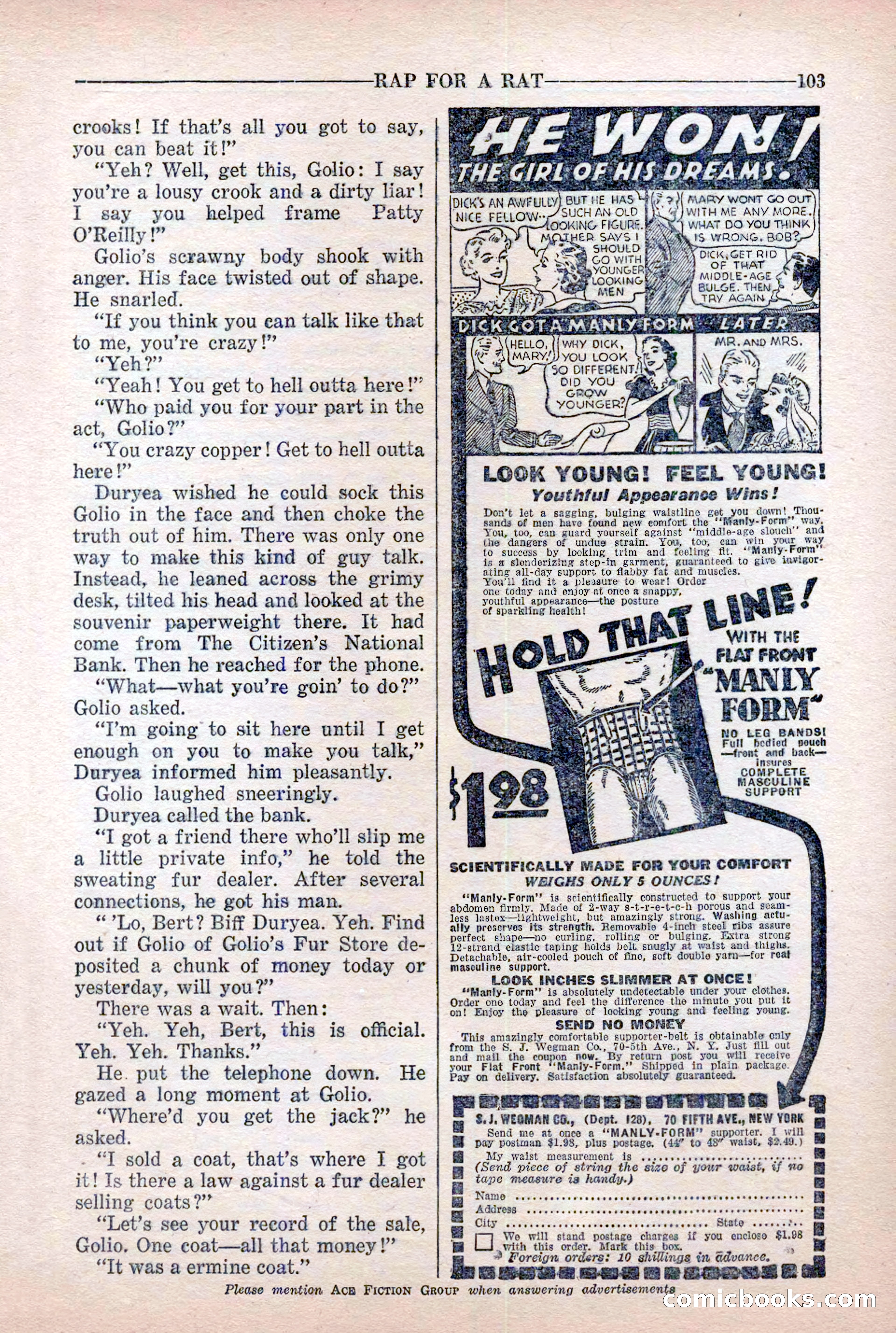 10-Story Detective Magazine Cover — page 105: Pulp Fiction, 1939