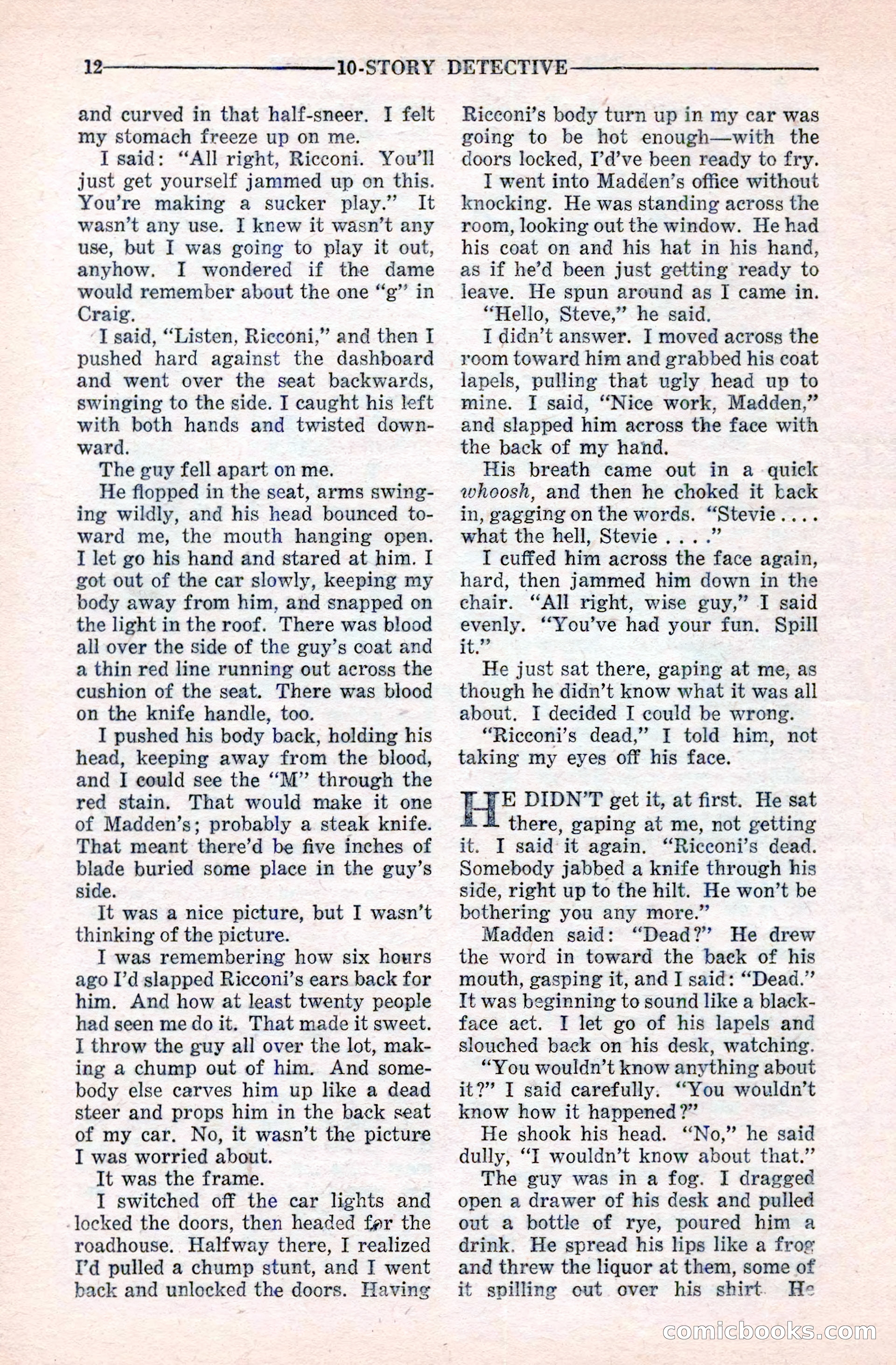 10-Story Detective Magazine Cover — page 14: Pulp Fiction, 1939