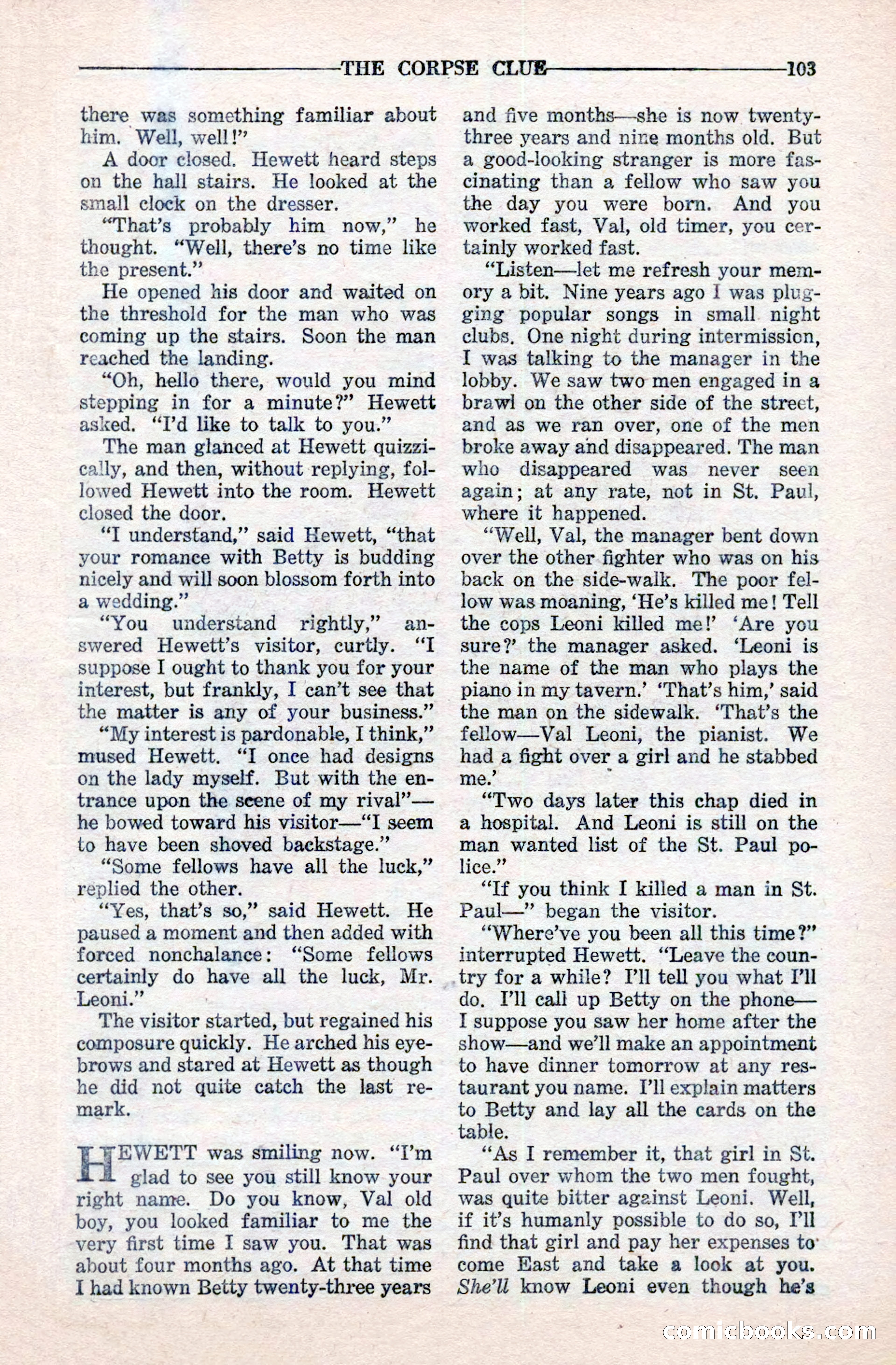 10-Story Detective Magazine Cover — page 105: Pulp Fiction, 1939