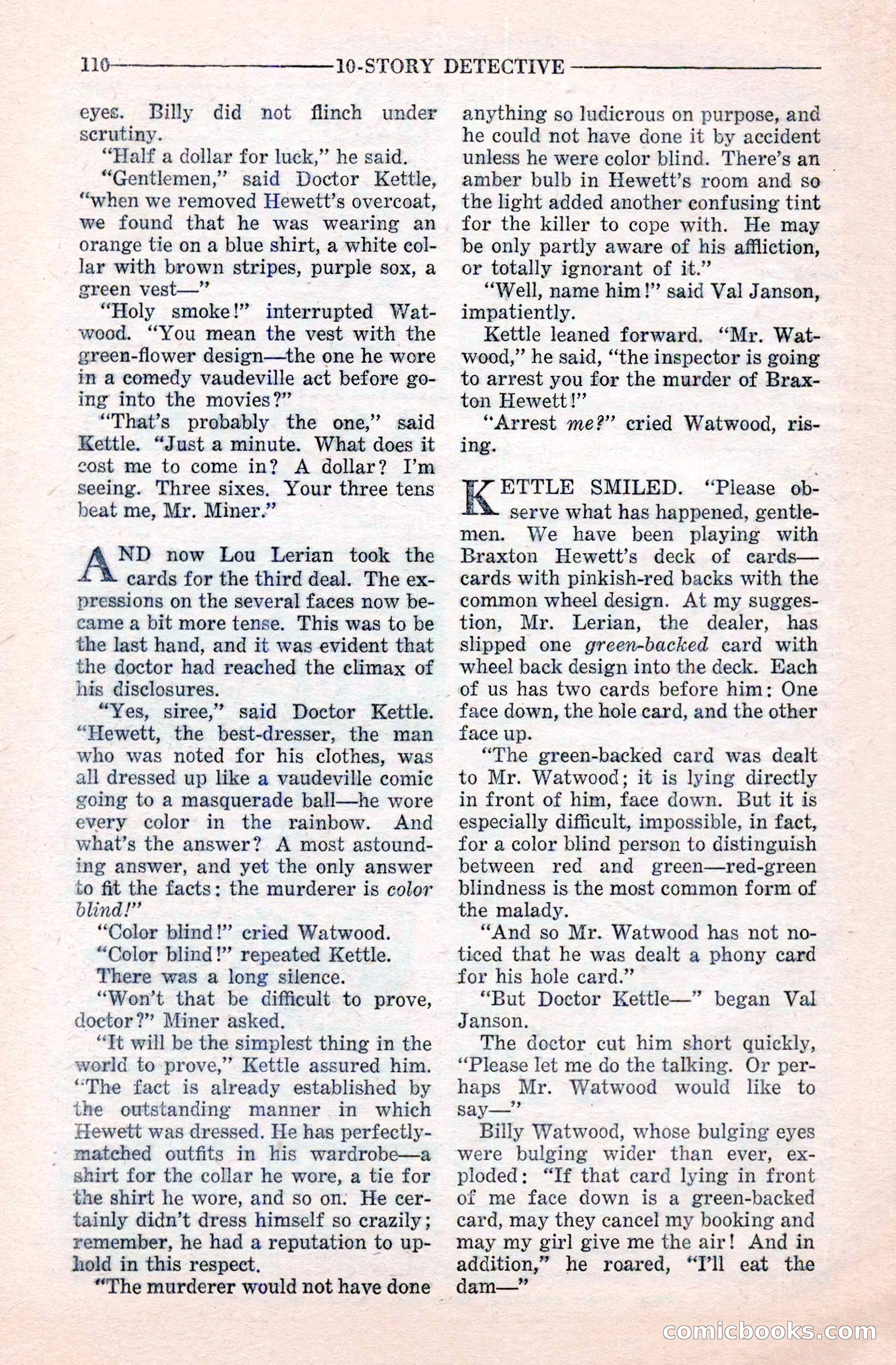 10-Story Detective Magazine Cover — page 112: Pulp Fiction, 1939