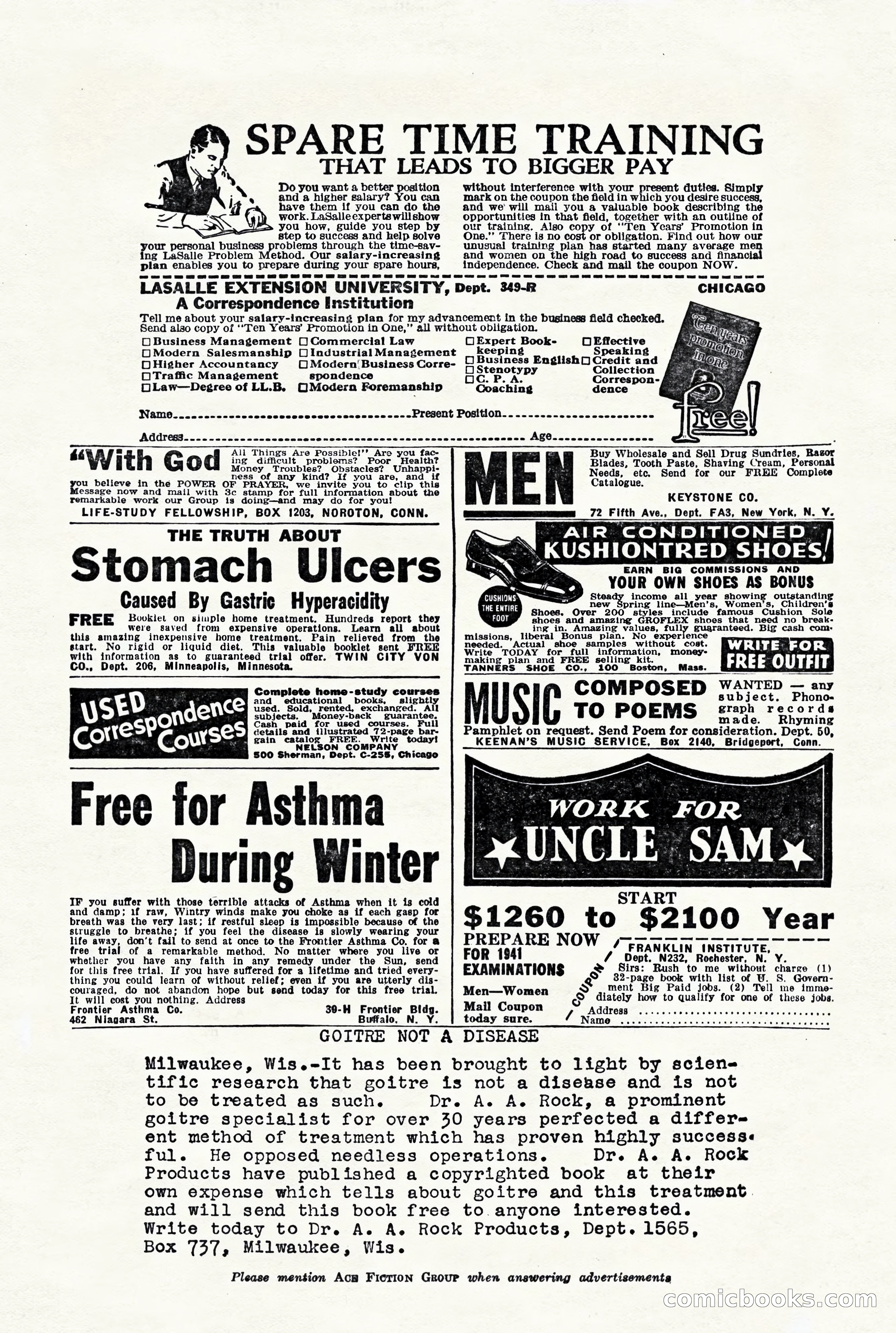 10-Story Detective, March 1941 — page 7: Pulp Fiction, 1941