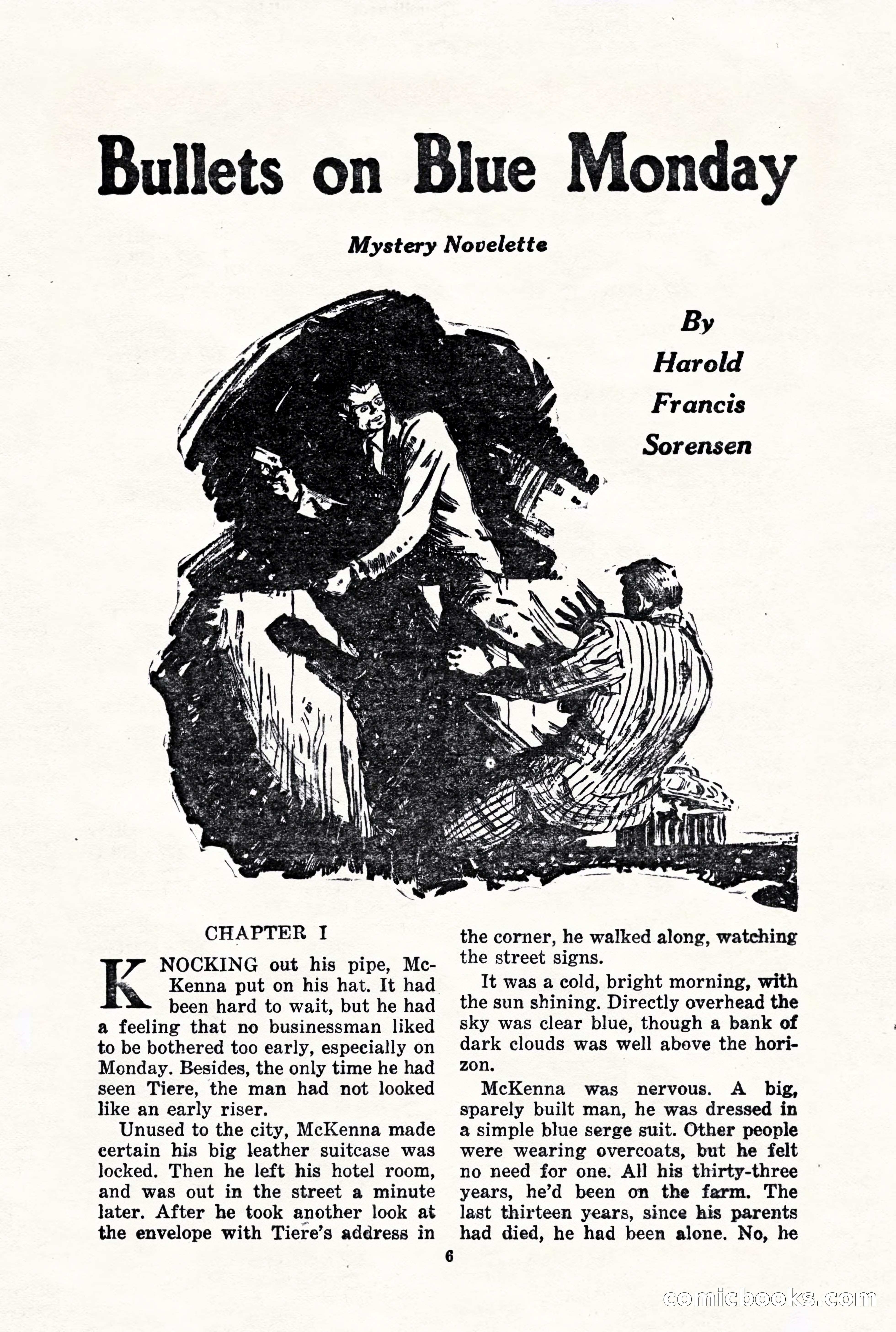 10-Story Detective, March 1941 — page 8: Pulp Fiction, 1941
