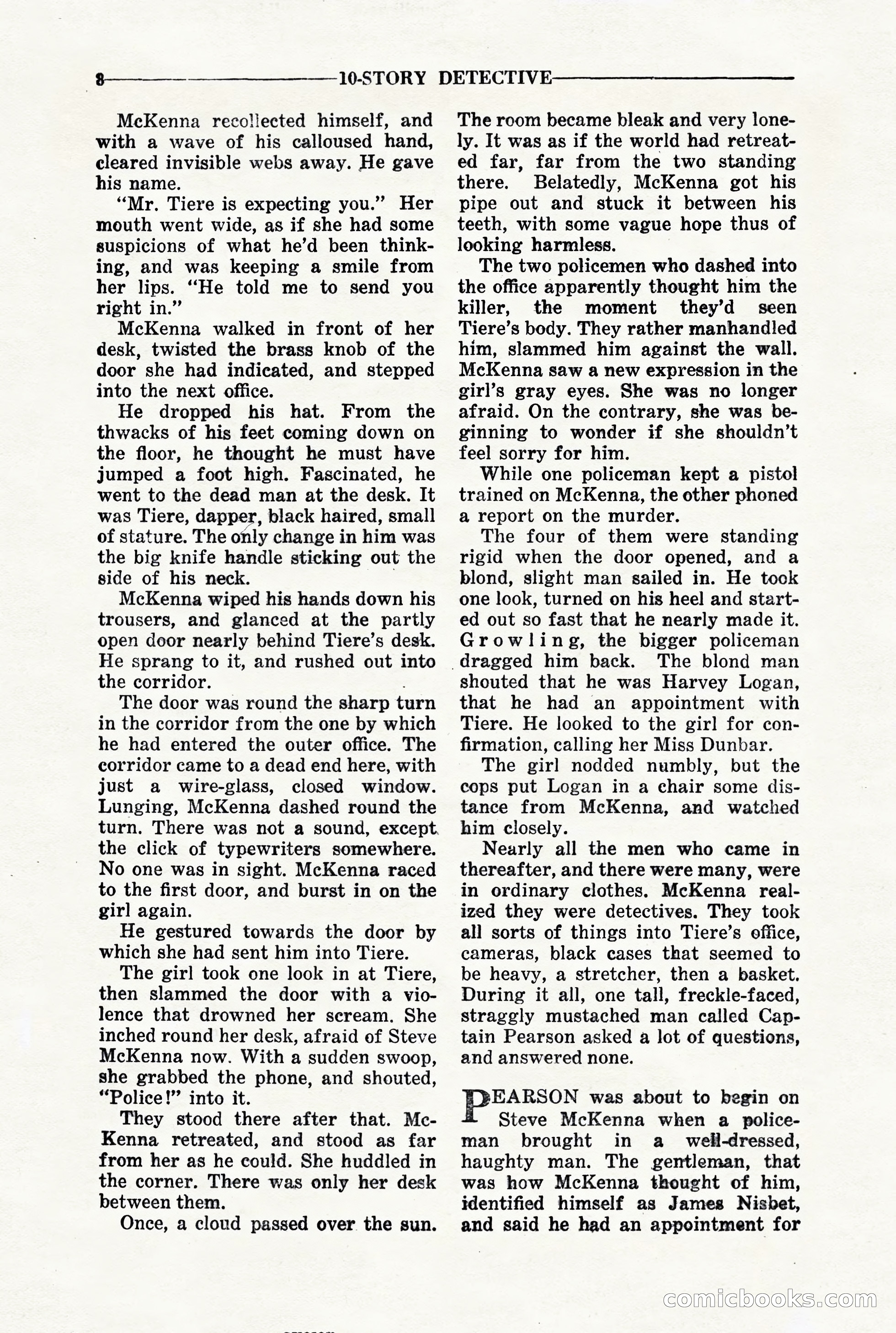 10-Story Detective, March 1941 — page 10: Pulp Fiction, 1941