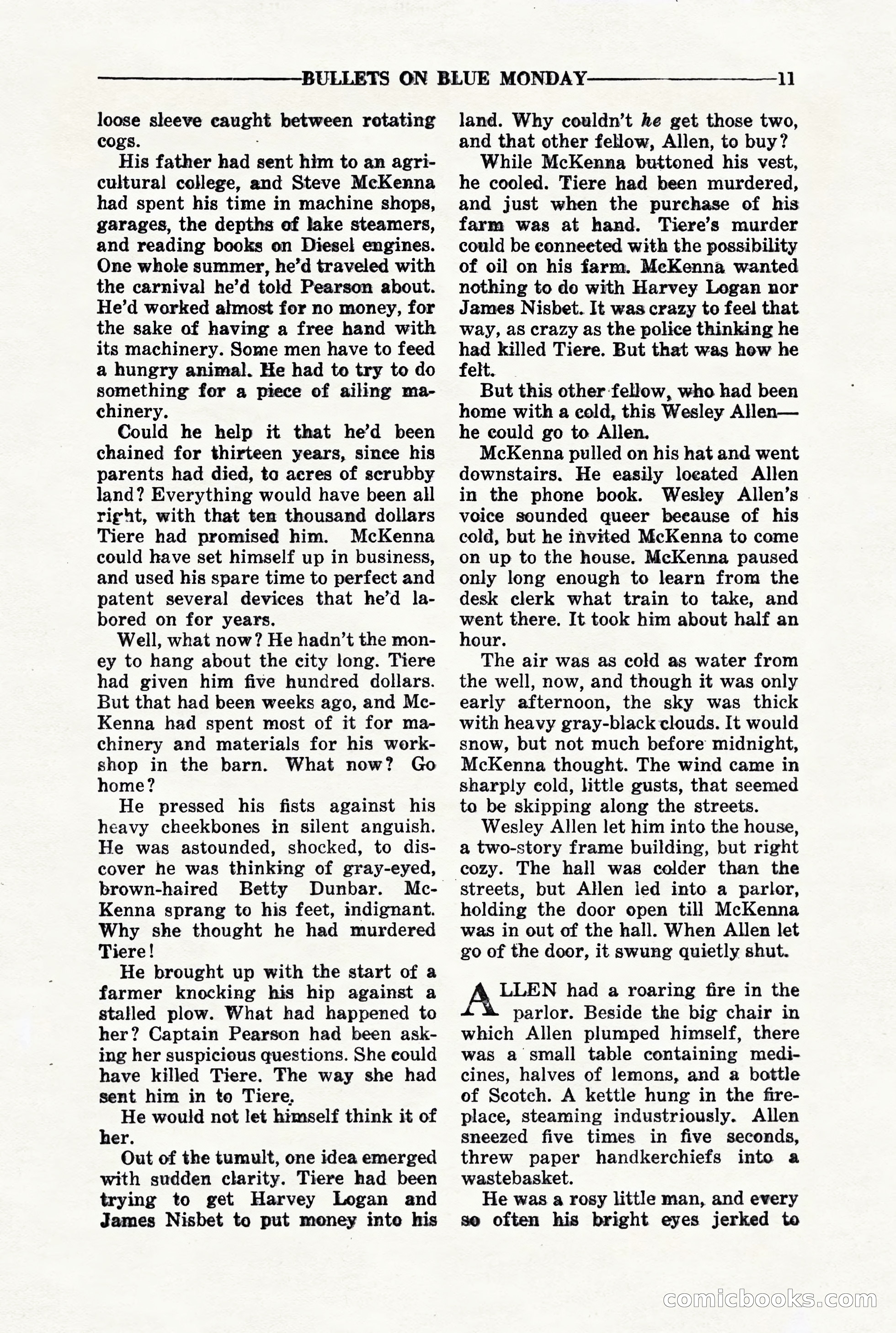 10-Story Detective, March 1941 — page 13: Pulp Fiction, 1941