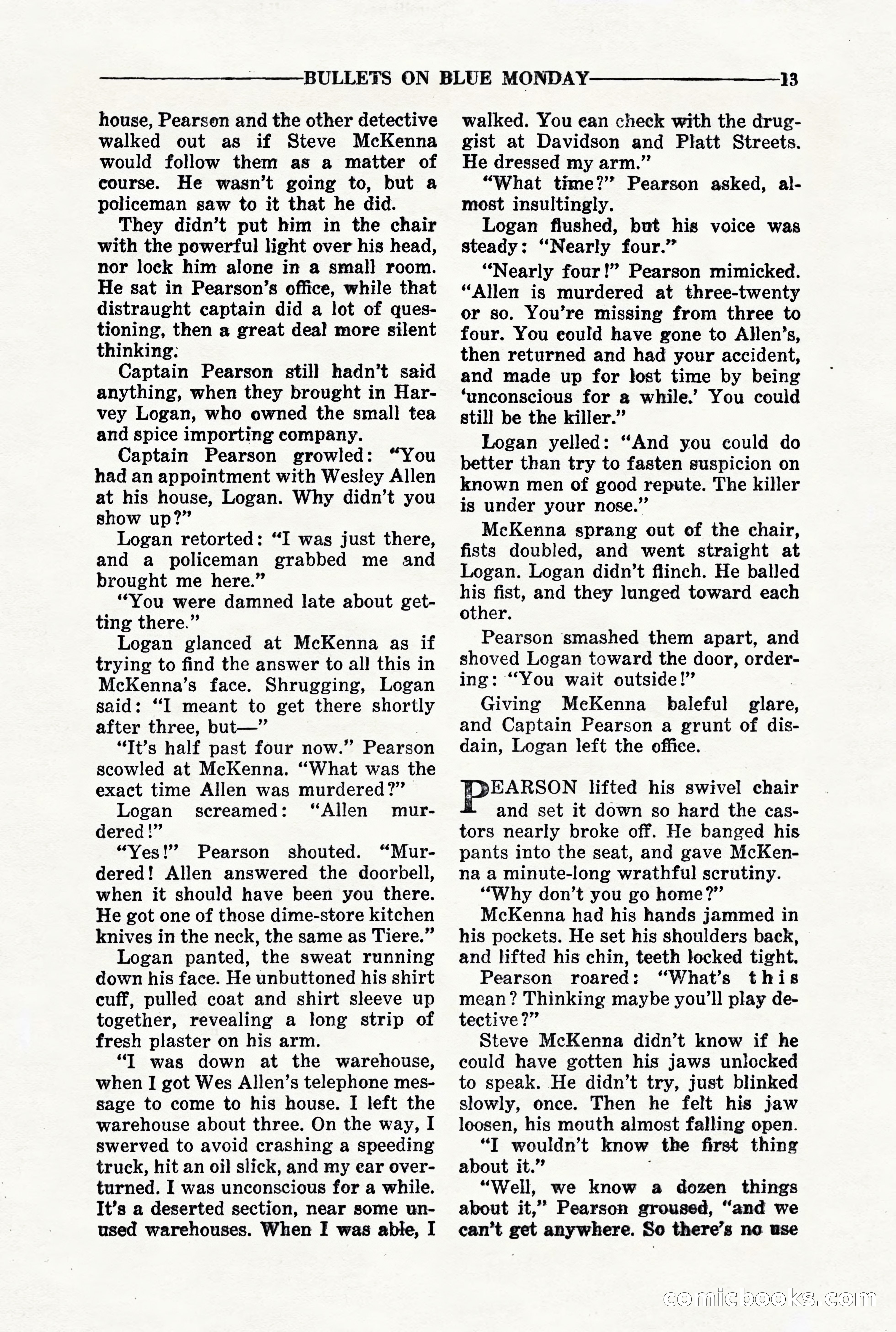 10-Story Detective, March 1941 — page 15: Pulp Fiction, 1941