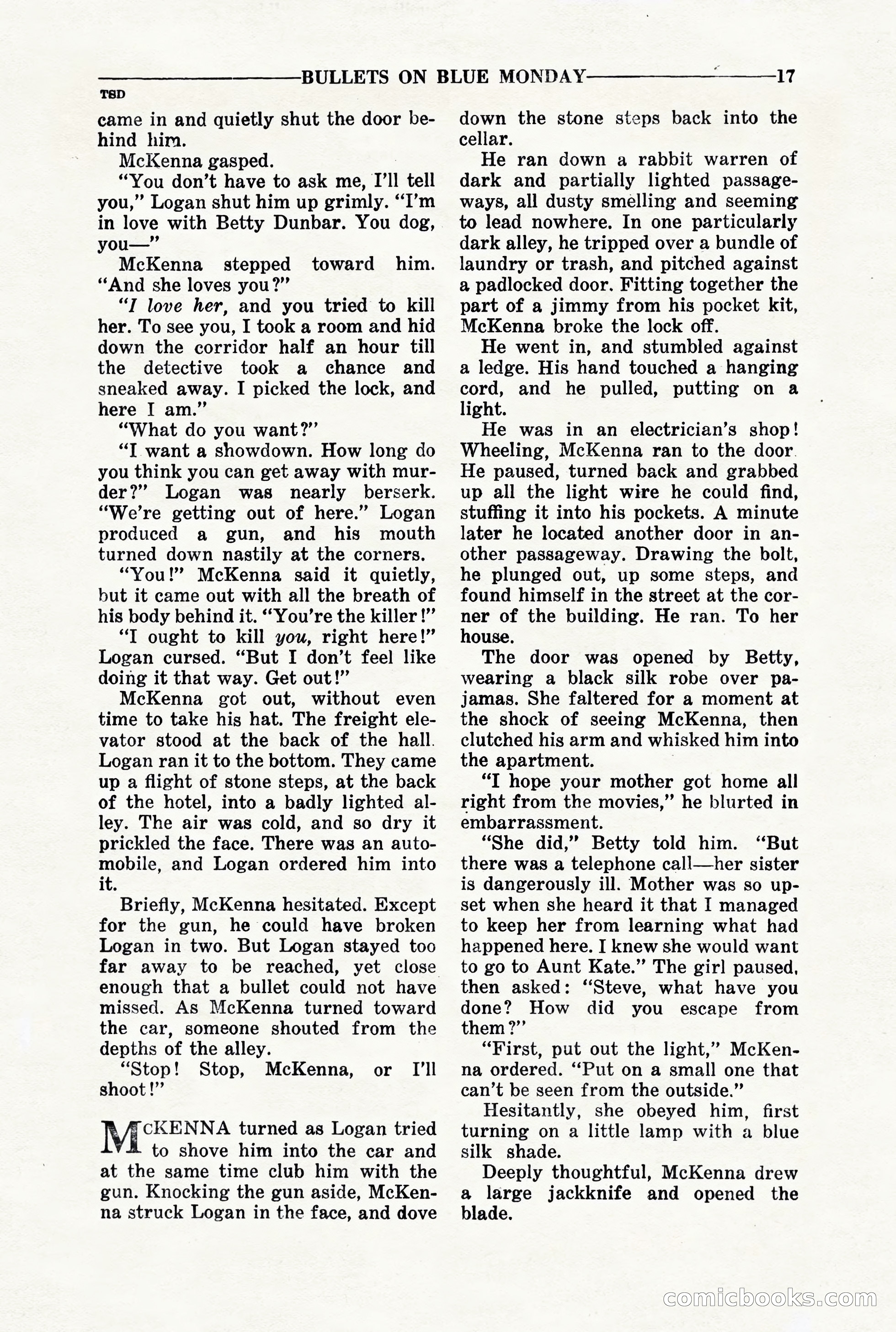 10-Story Detective, March 1941 — page 19: Pulp Fiction, 1941