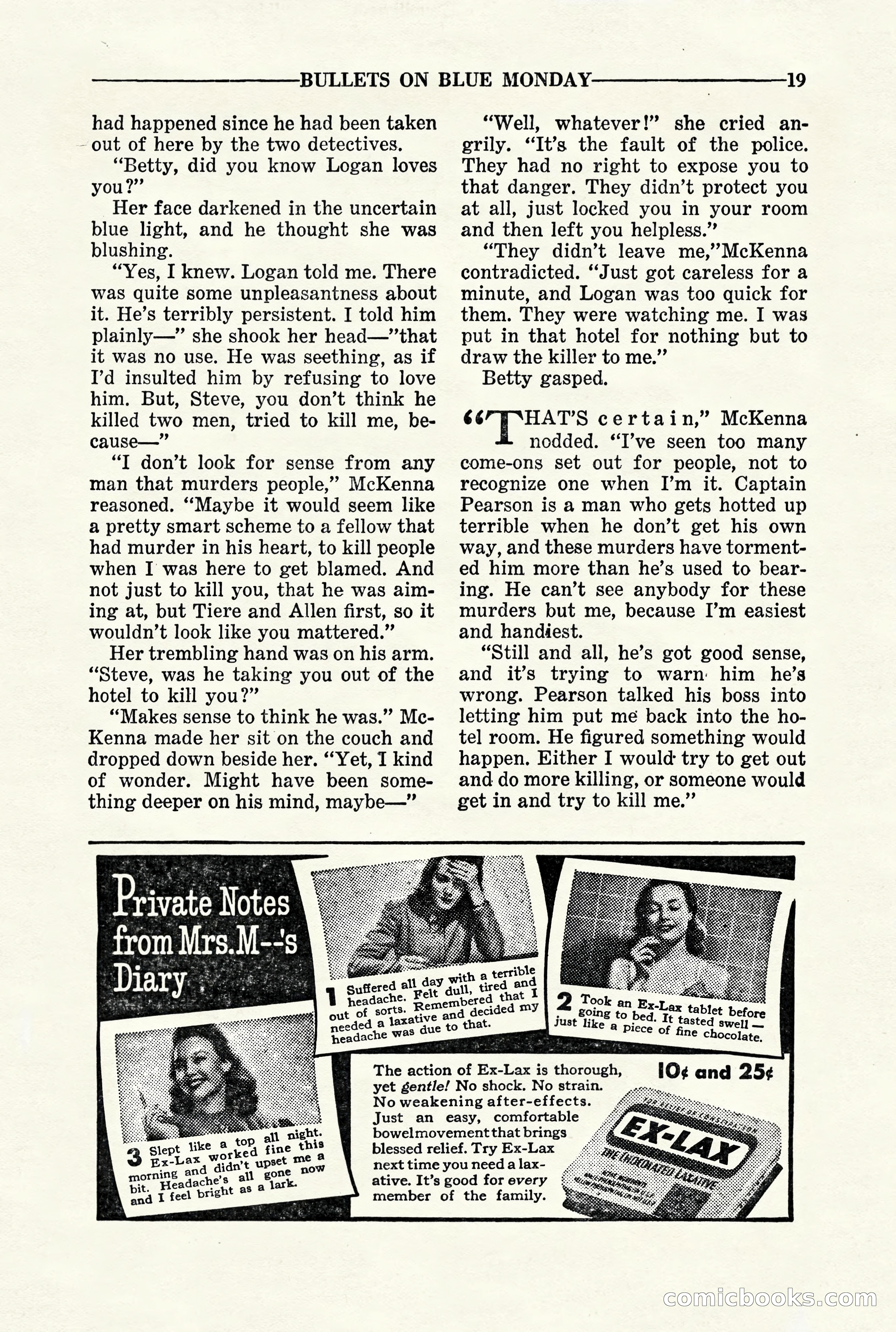 10-Story Detective, March 1941 — page 21: Pulp Fiction, 1941