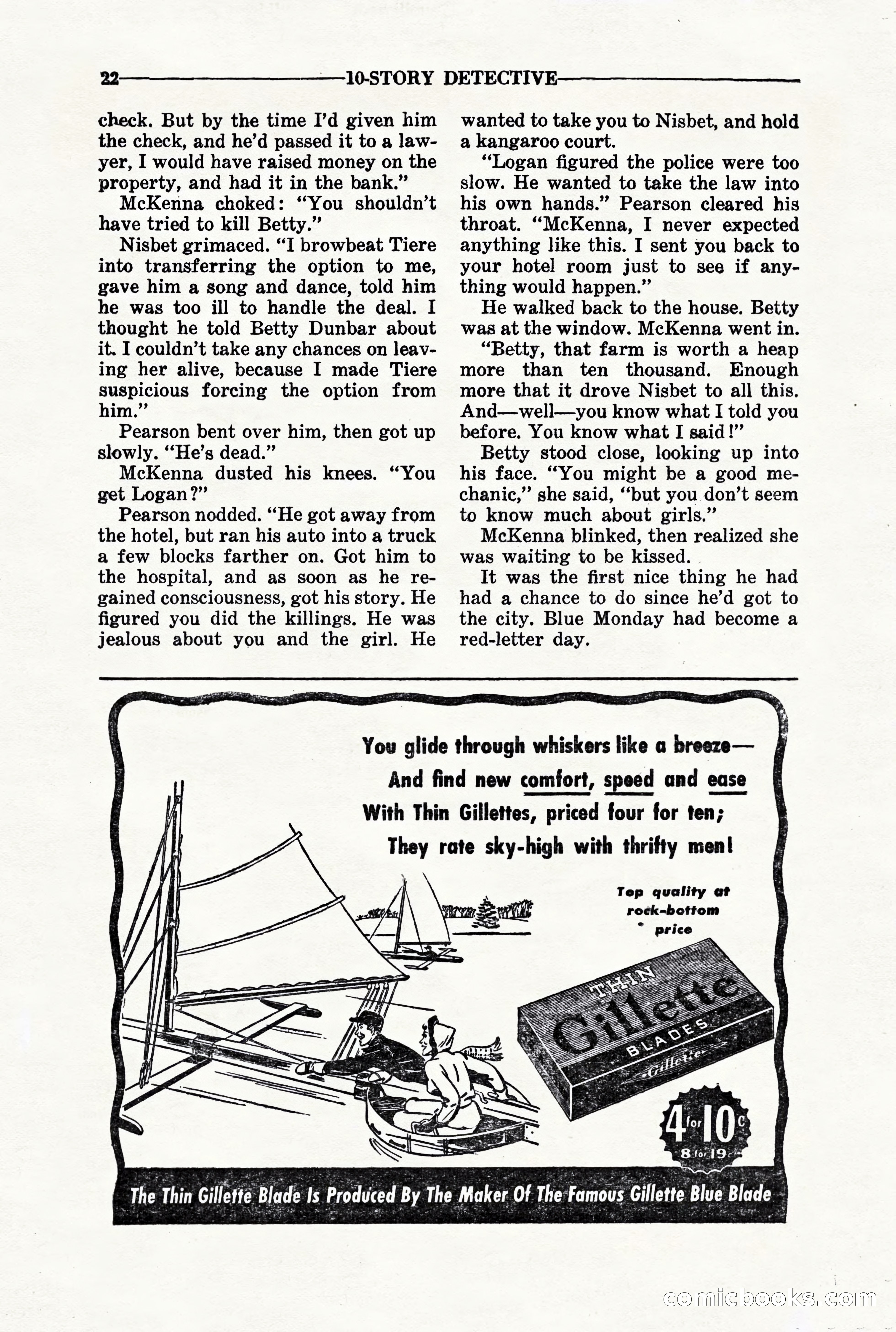 10-Story Detective, March 1941 — page 24: Pulp Fiction, 1941