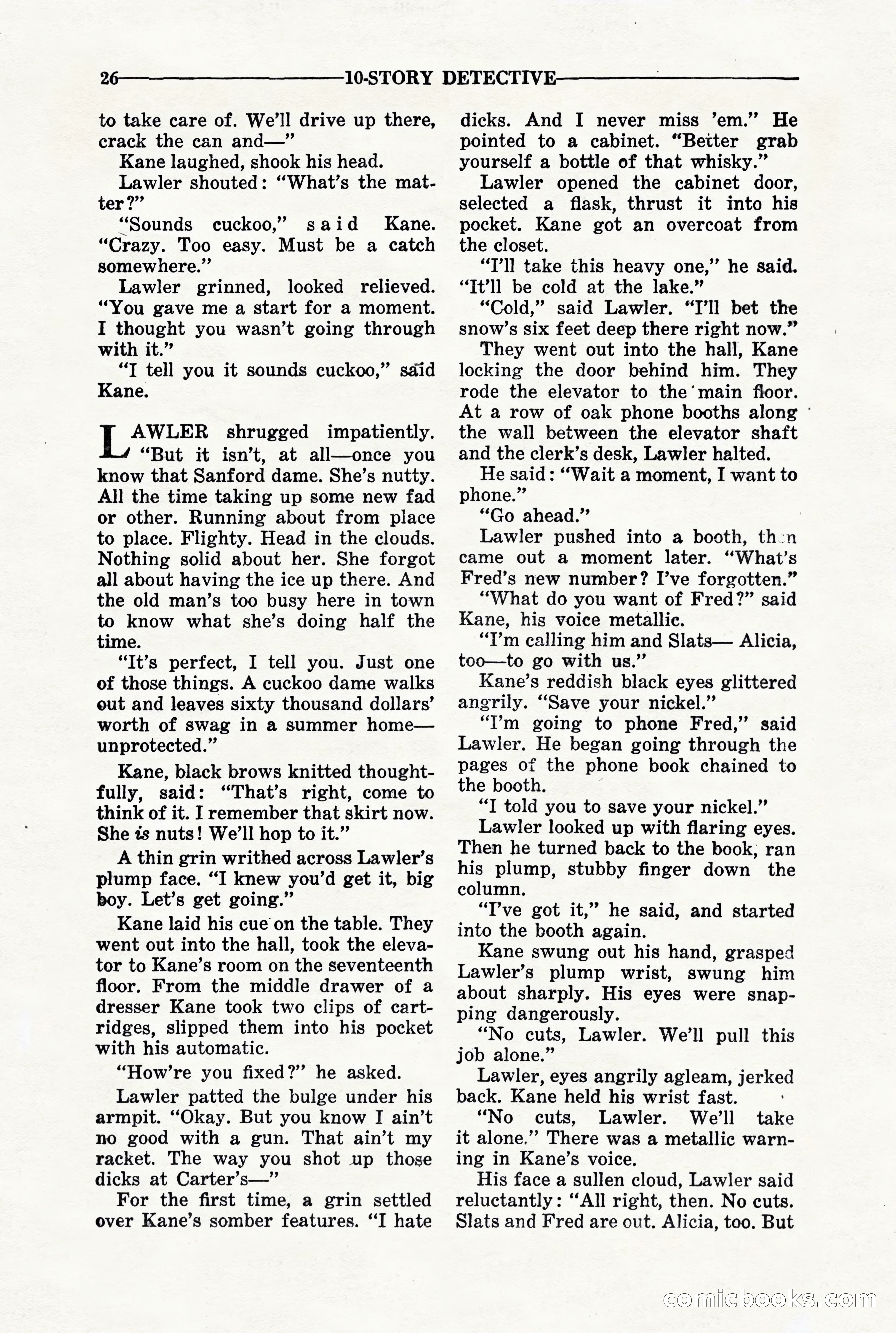 10-Story Detective, March 1941 — page 28: Pulp Fiction, 1941