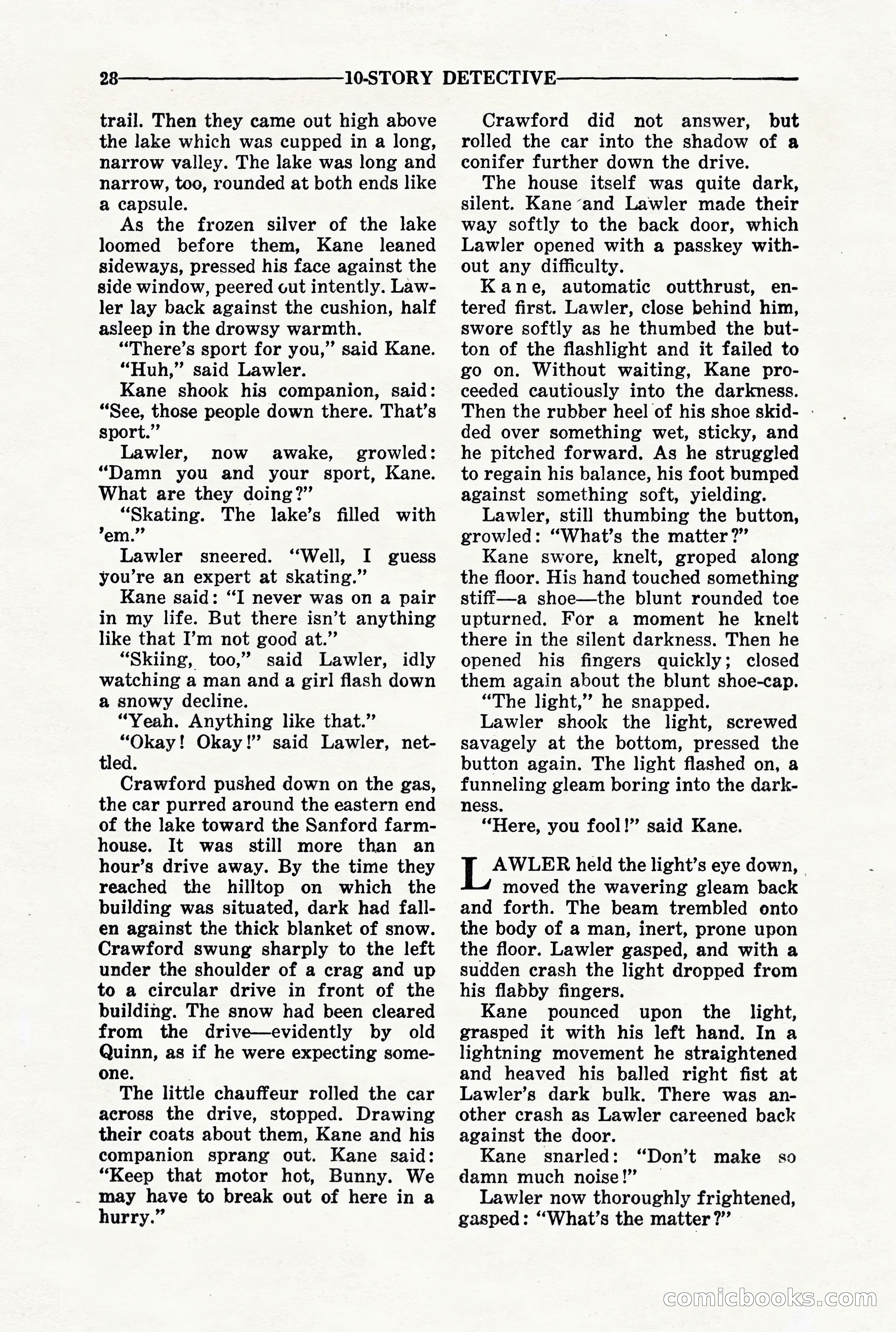 10-Story Detective, March 1941 — page 30: Pulp Fiction, 1941
