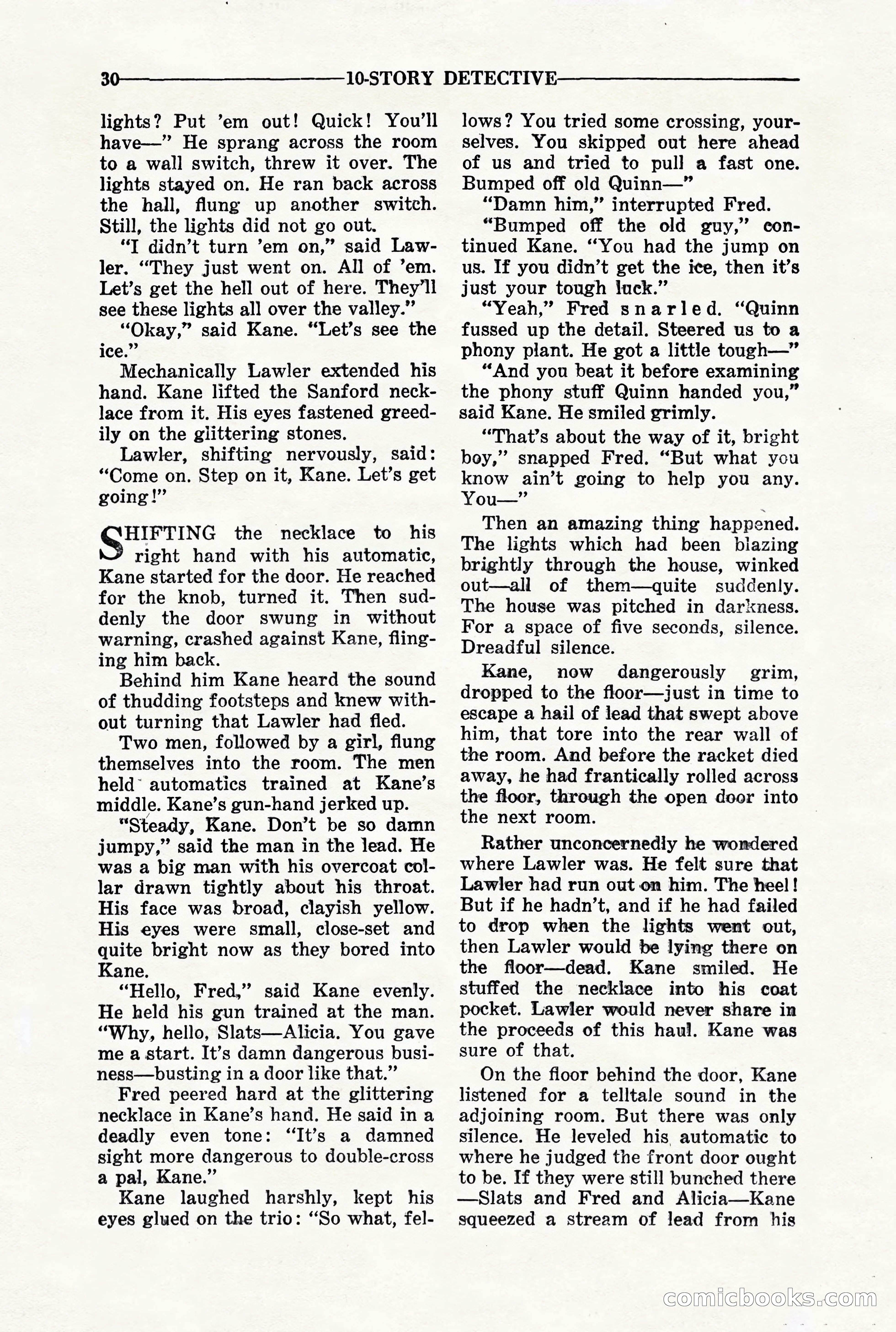 10-Story Detective, March 1941 — page 32: Pulp Fiction, 1941