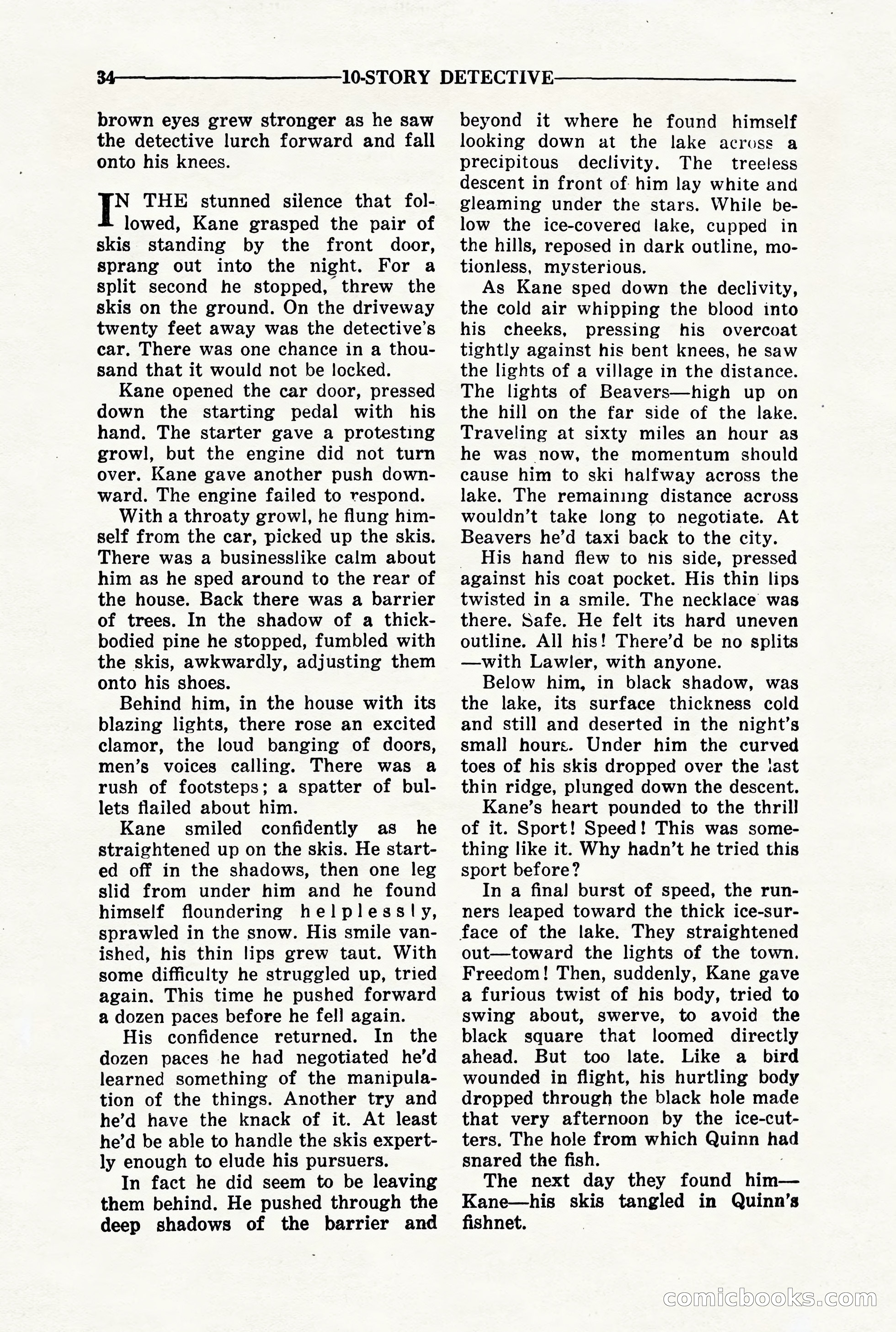 10-Story Detective, March 1941 — page 36: Pulp Fiction, 1941
