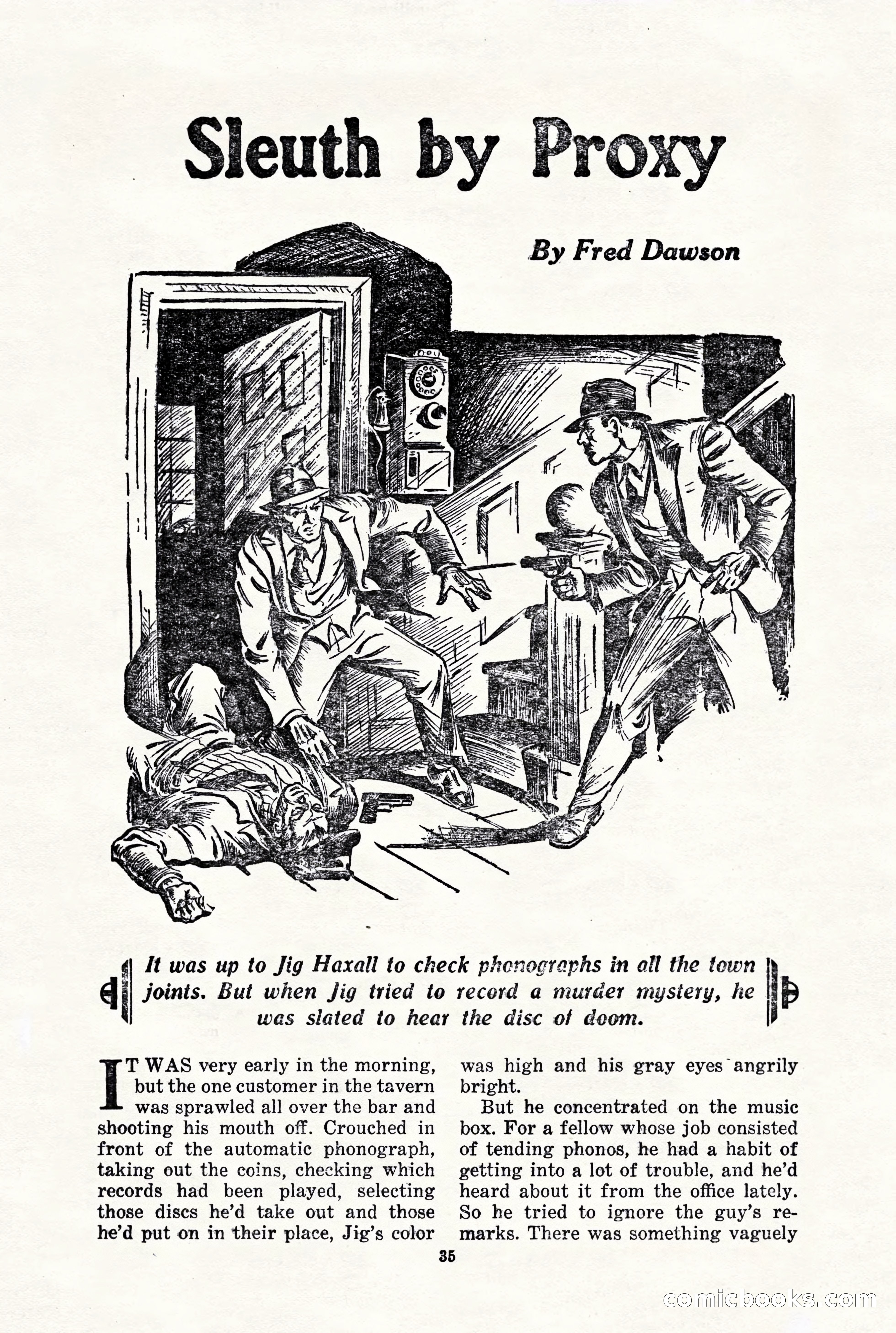 10-Story Detective, March 1941 — page 37: Pulp Fiction, 1941