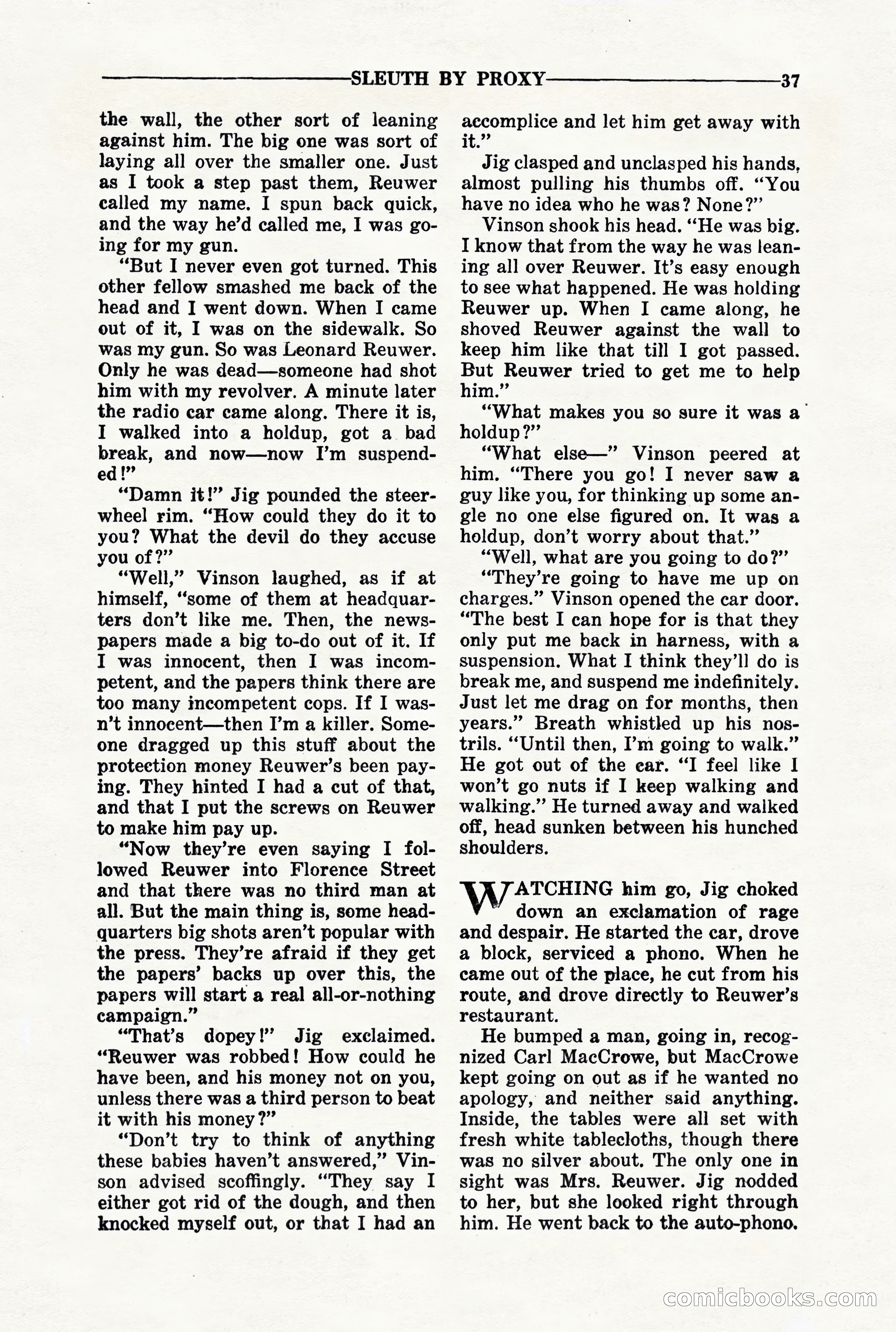 10-Story Detective, March 1941 — page 39: Pulp Fiction, 1941