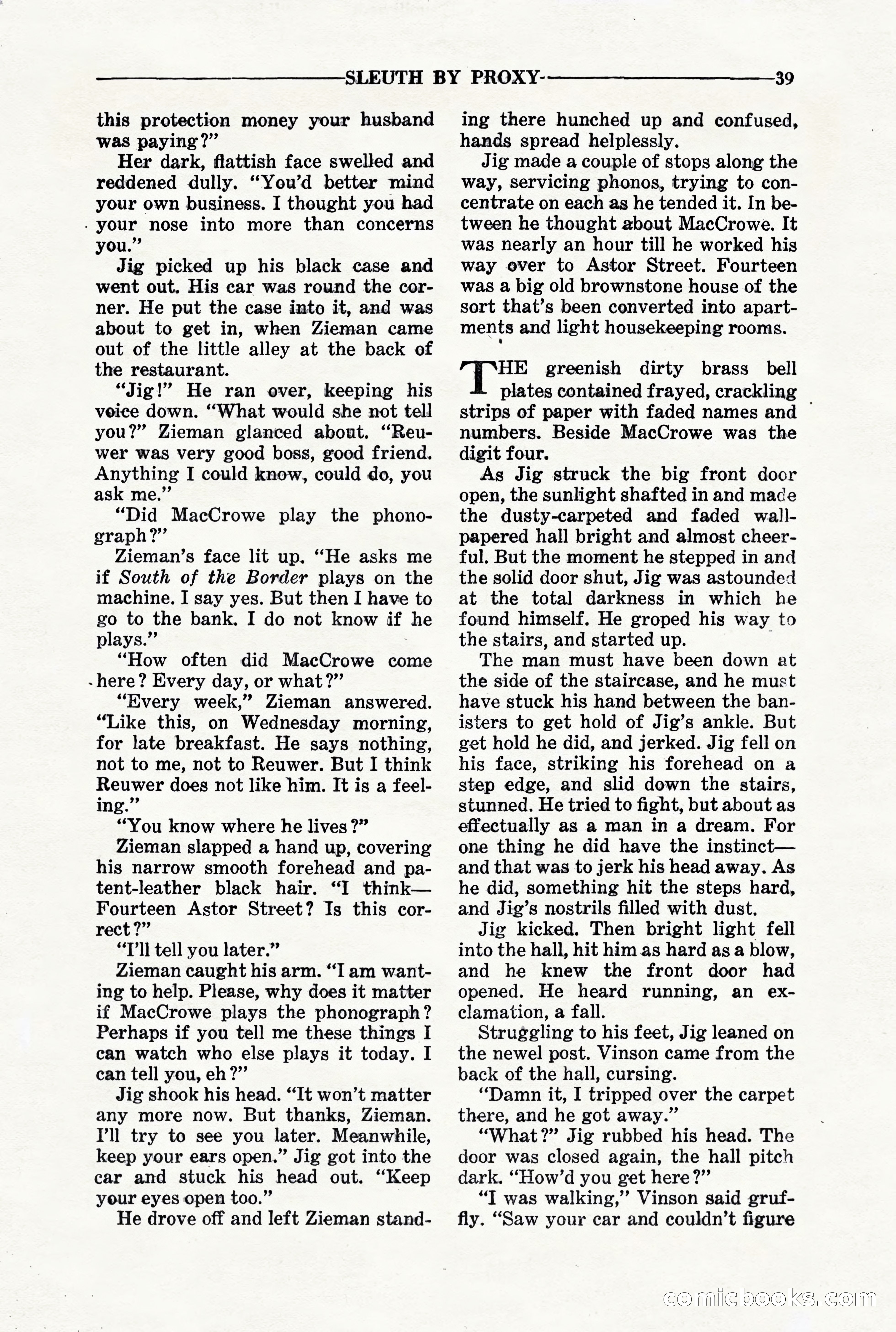 10-Story Detective, March 1941 — page 41: Pulp Fiction, 1941
