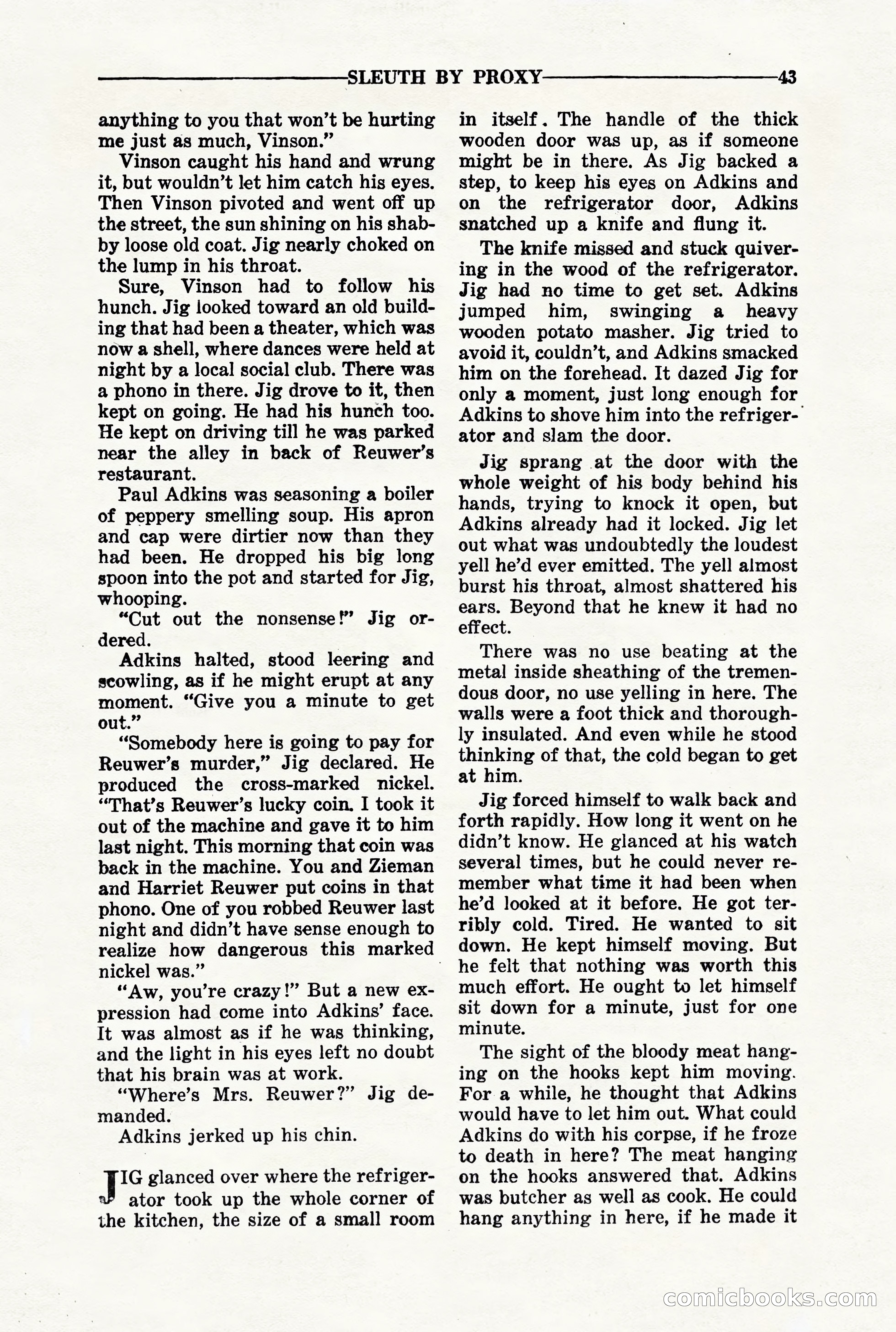 10-Story Detective, March 1941 — page 45: Pulp Fiction, 1941