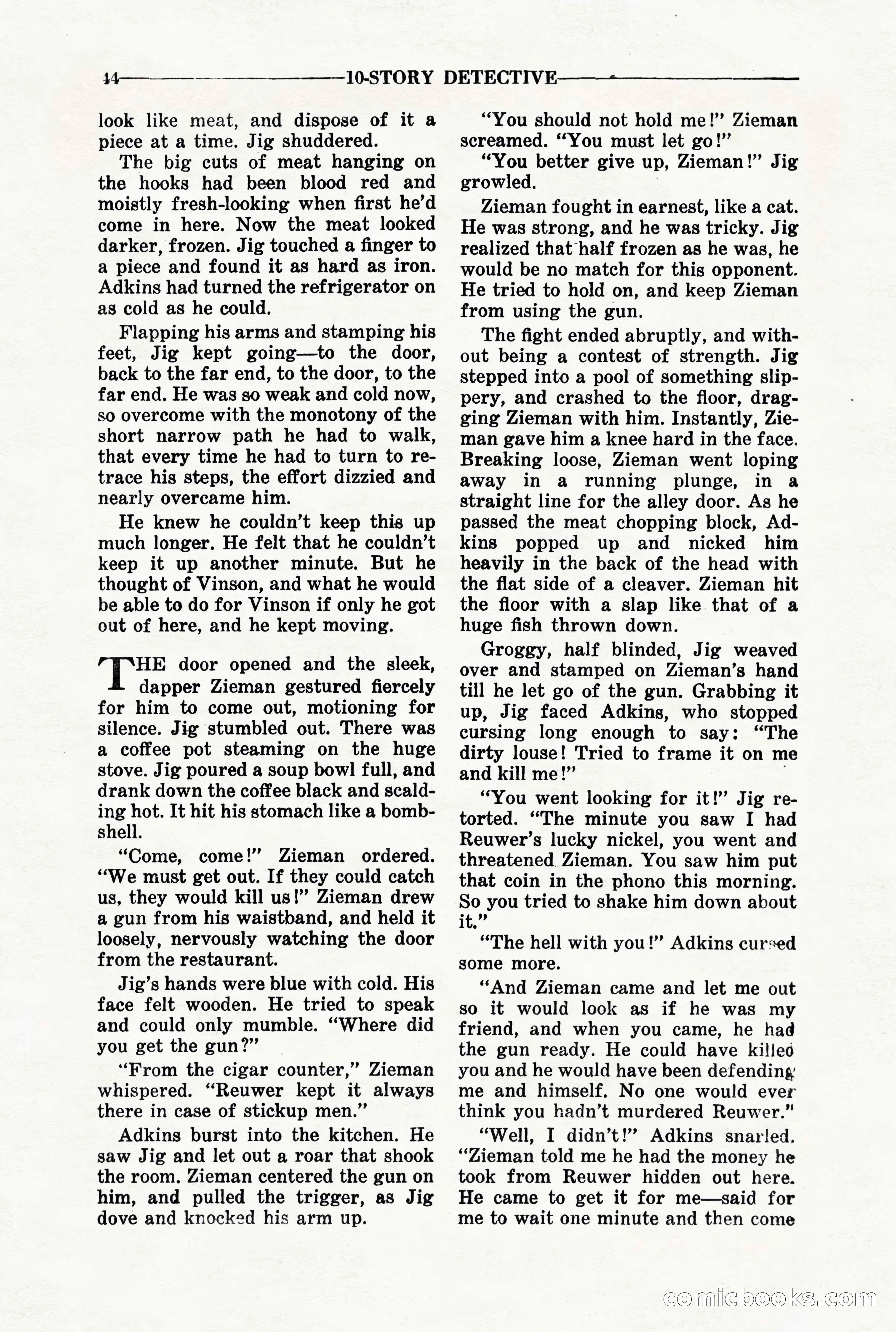10-Story Detective, March 1941 — page 46: Pulp Fiction, 1941