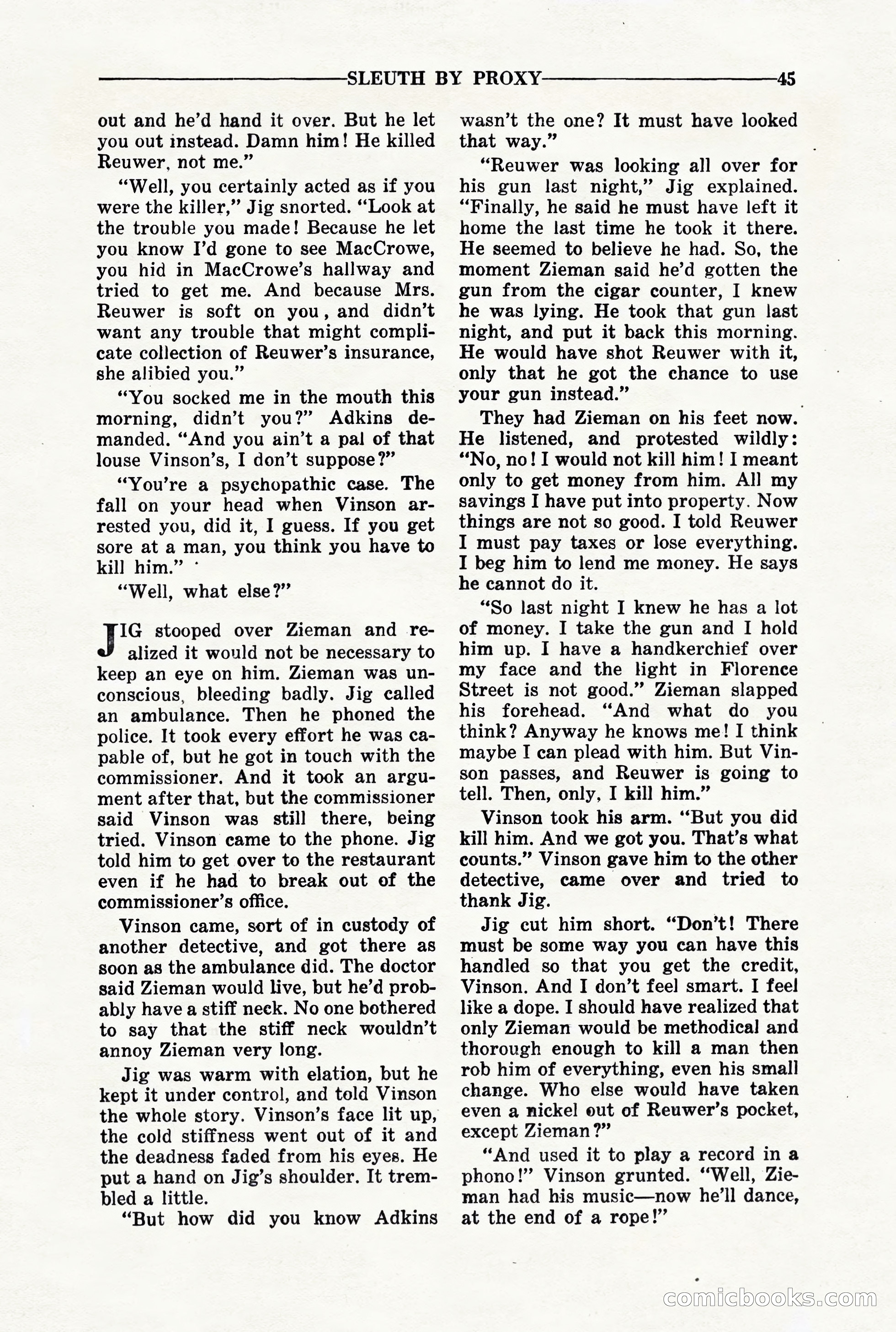 10-Story Detective, March 1941 — page 47: Pulp Fiction, 1941
