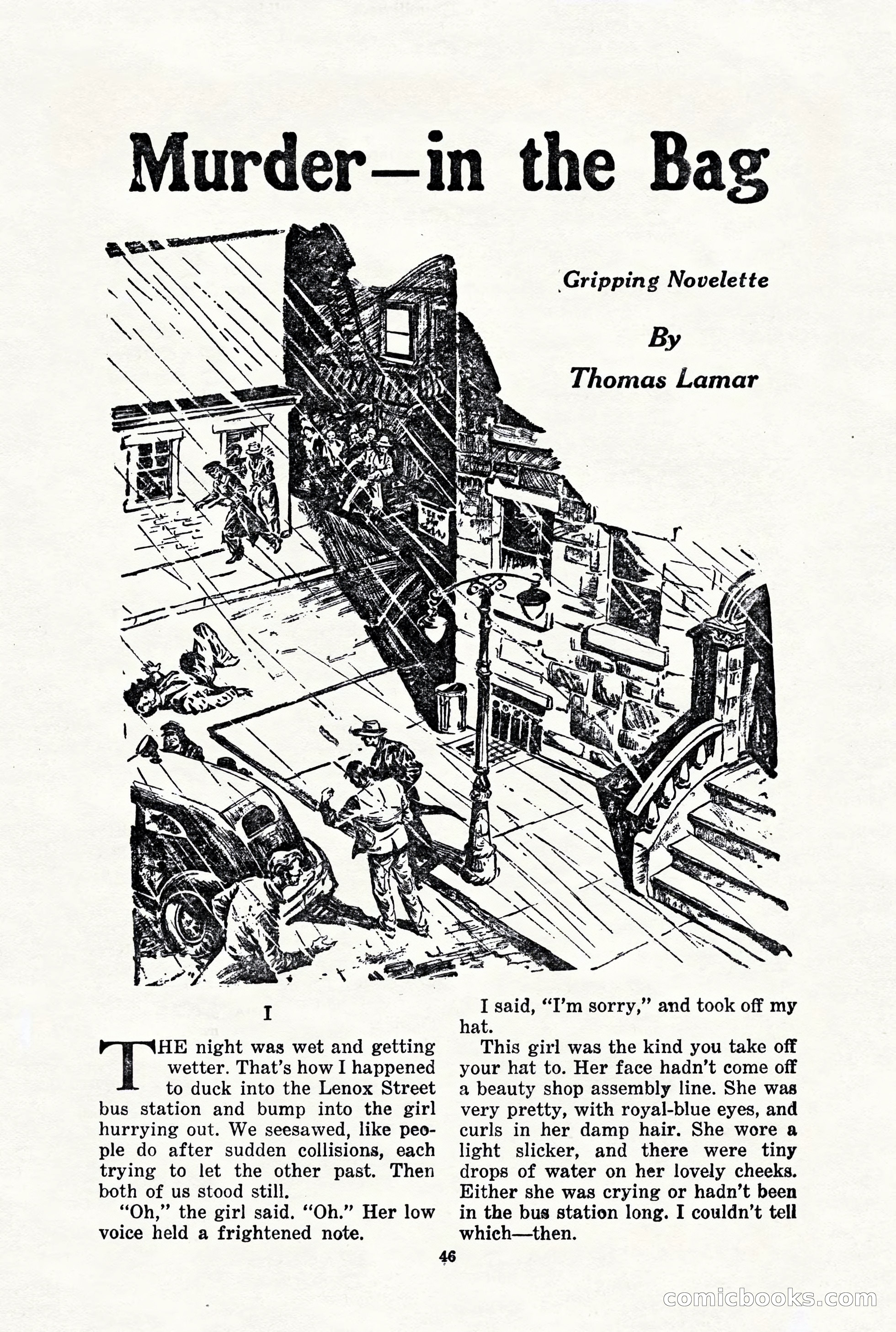 10-Story Detective, March 1941 — page 48: Pulp Fiction, 1941