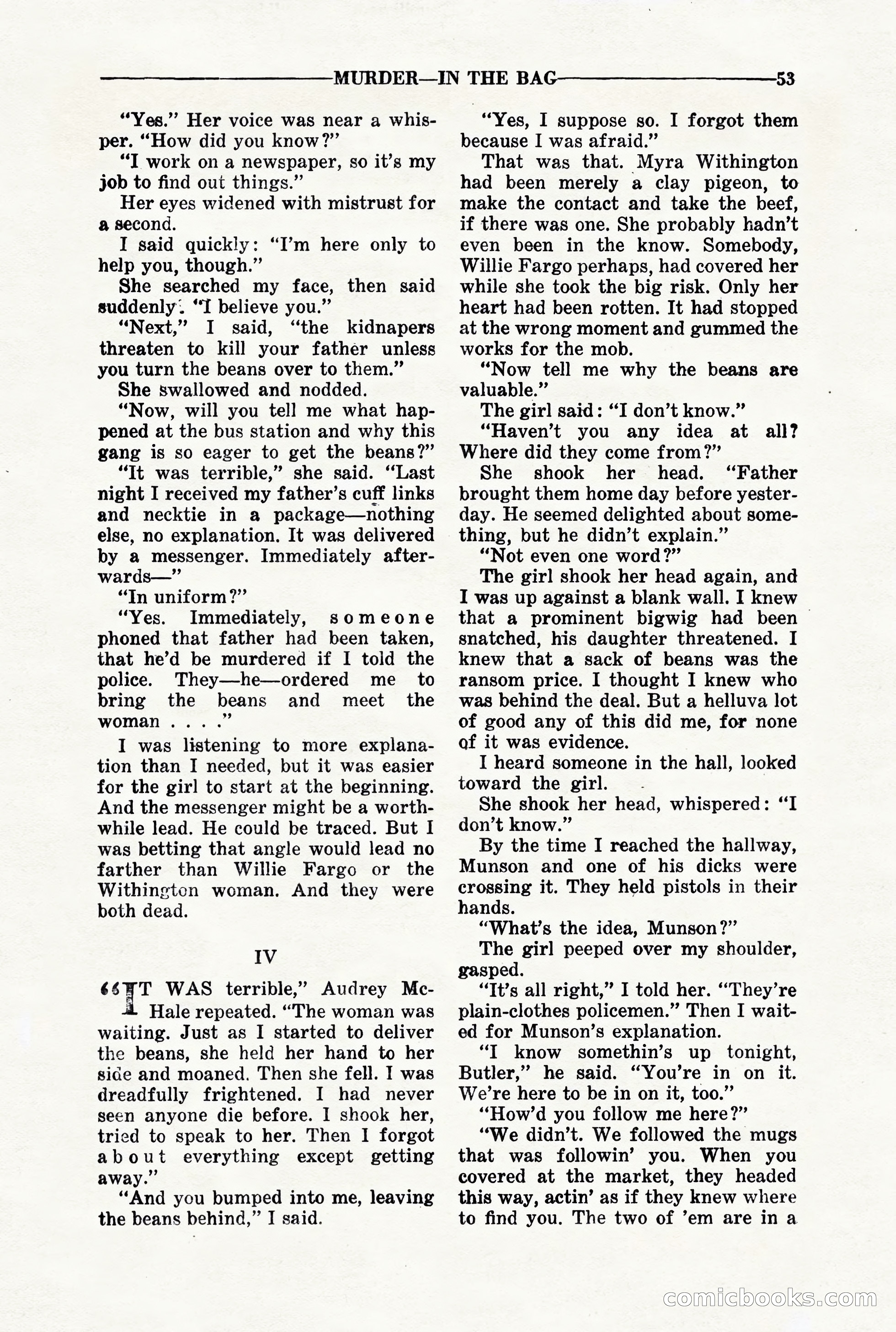 10-Story Detective, March 1941 — page 55: Pulp Fiction, 1941