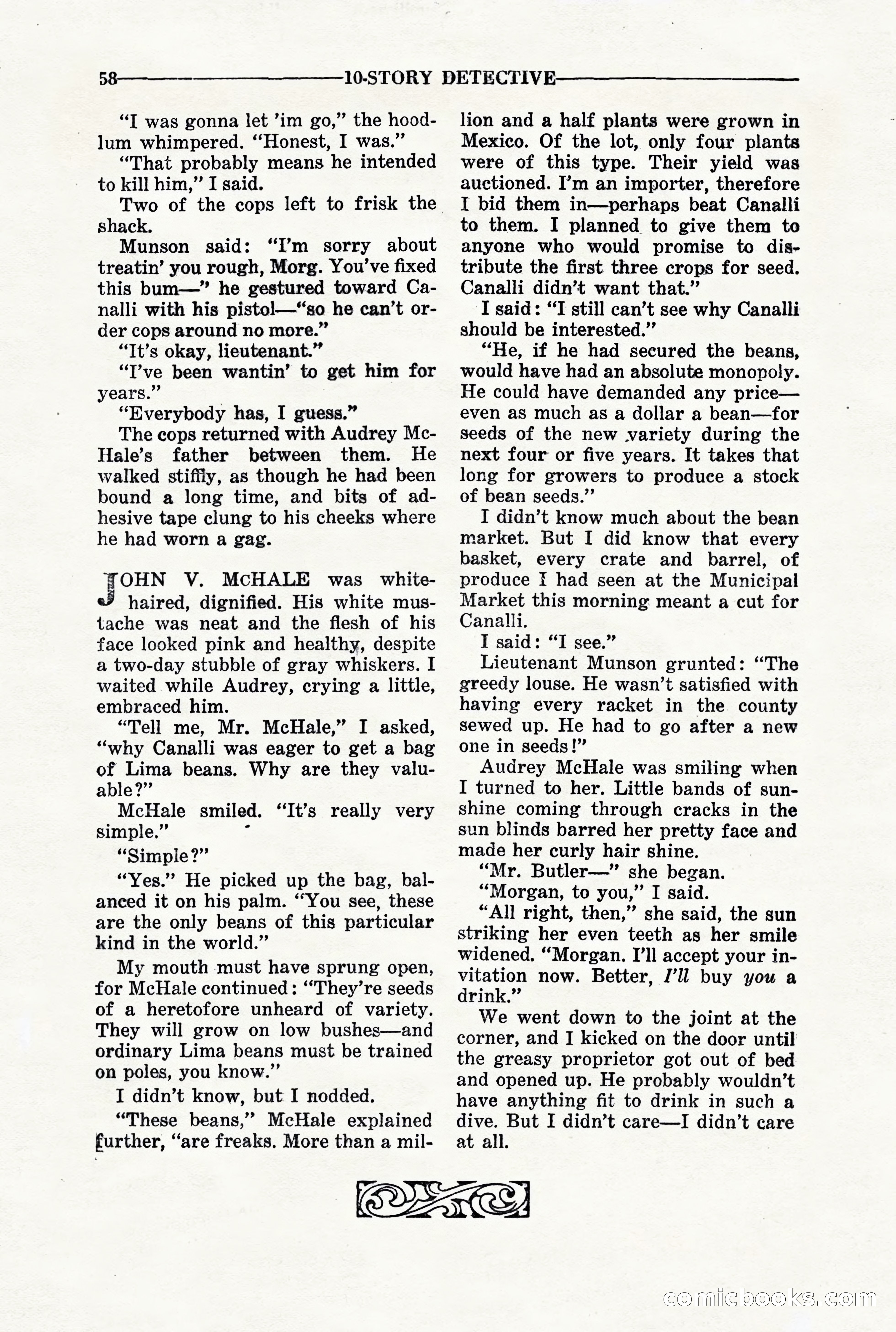 10-Story Detective, March 1941 — page 60: Pulp Fiction, 1941